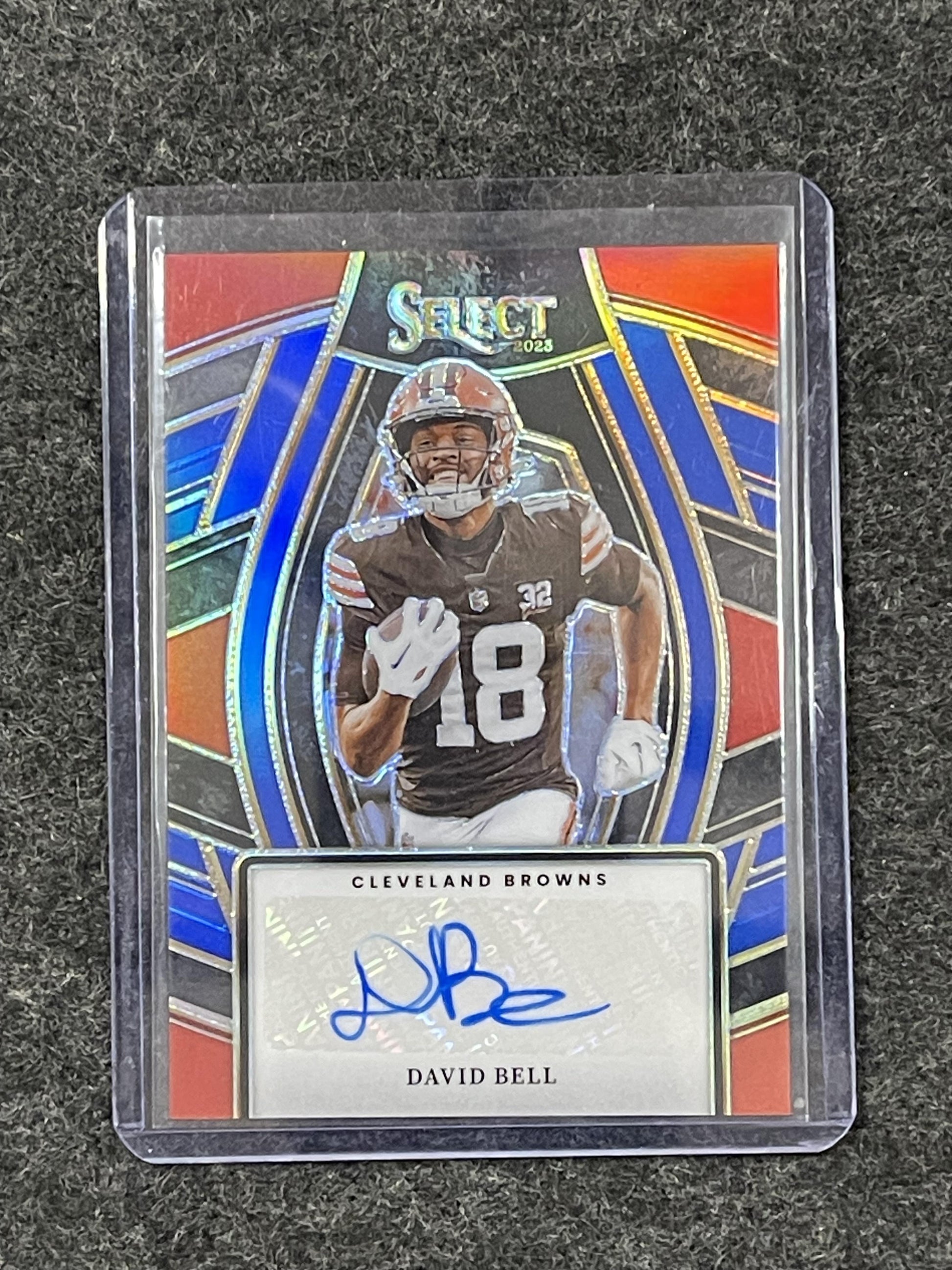2023 Panini Select #SELS-DBE David Bell Select Signatures Blue Prizm #/99 Browns