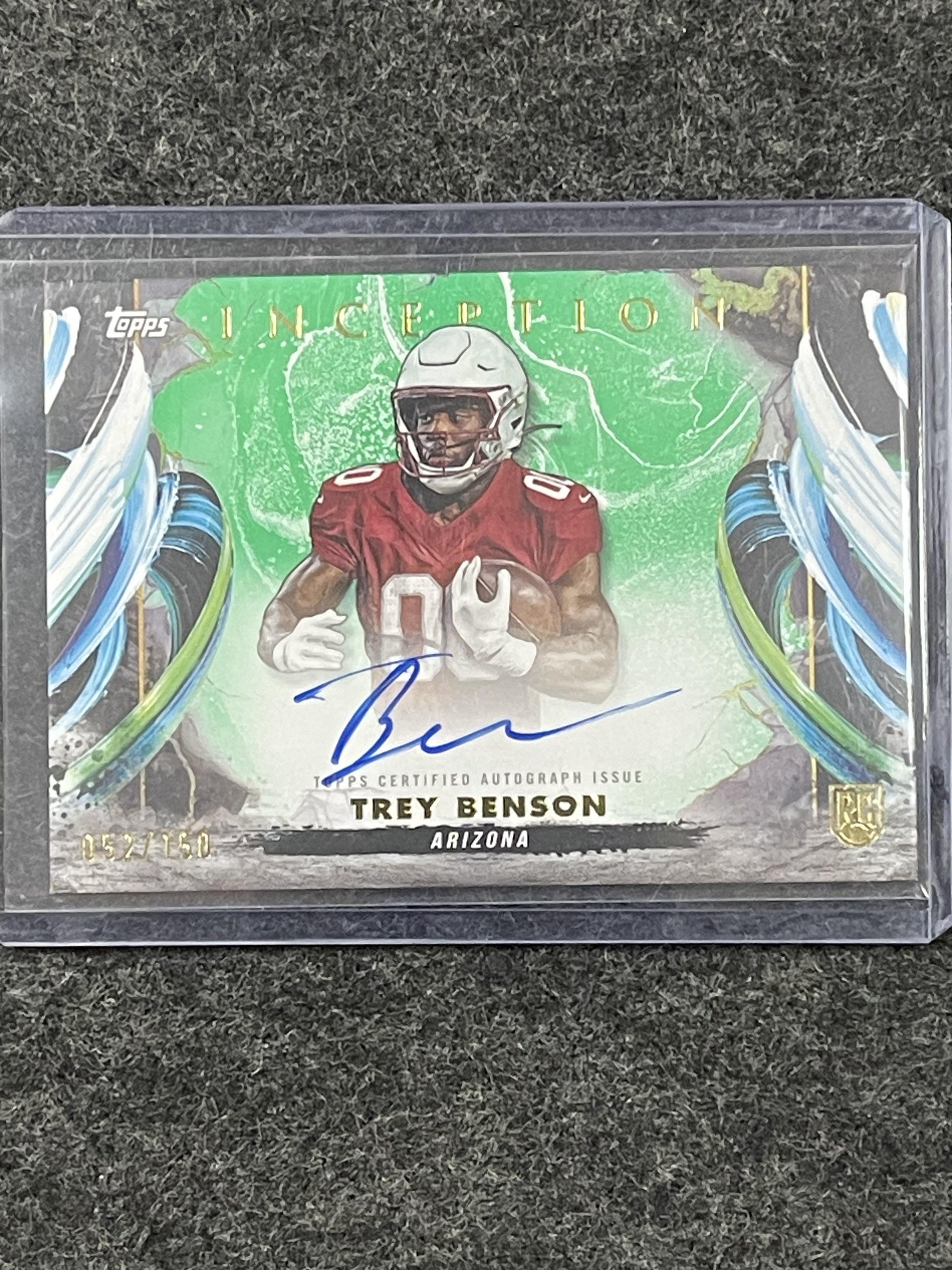 2024 Topps Inception #RAV-TB Trey Benson Rookie Autos Variations Green #/150