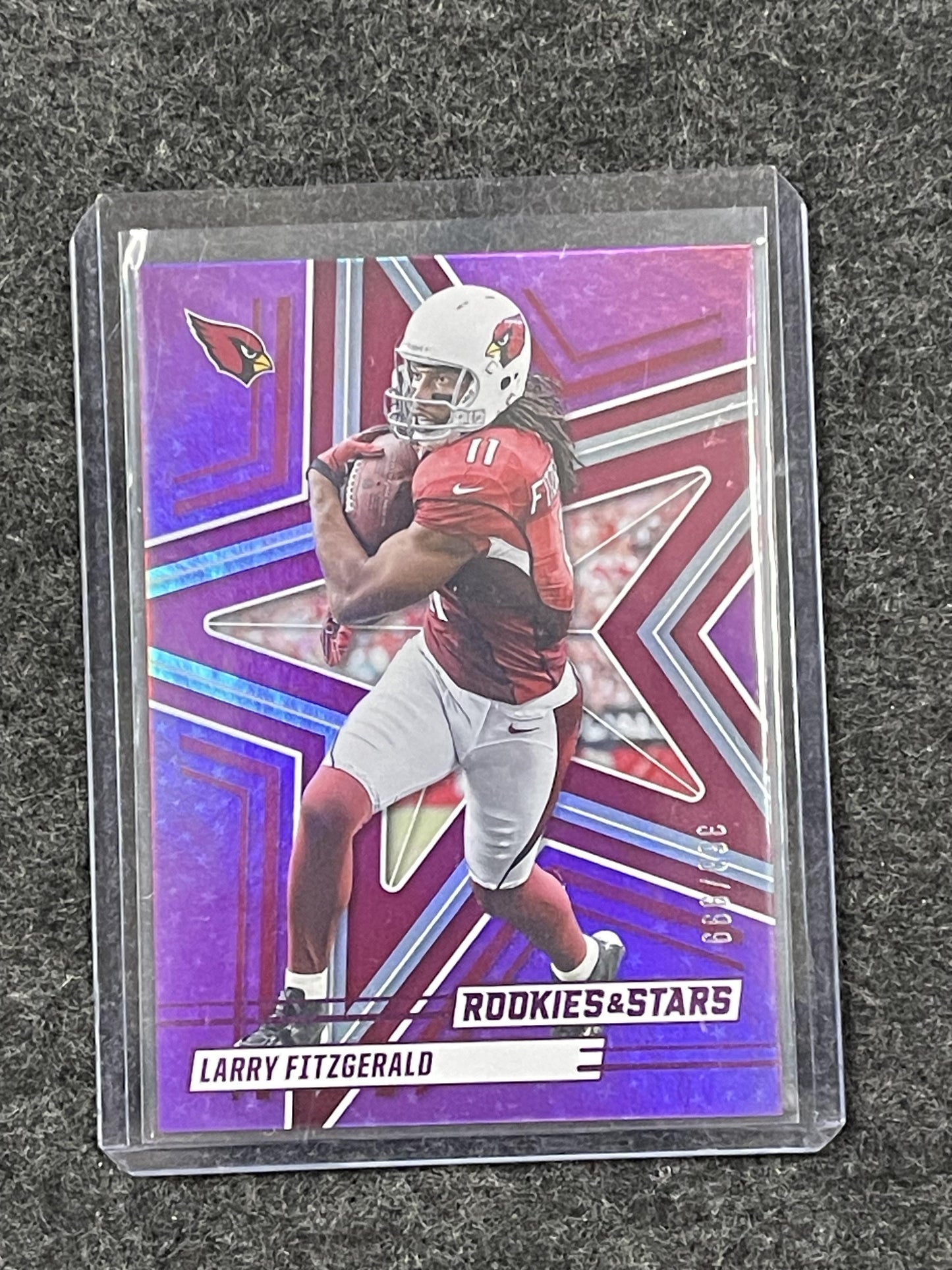 2025 Panini Rookies & Stars #16 Larry Fitzgerald Purple #/999 Arizona Cardinals
