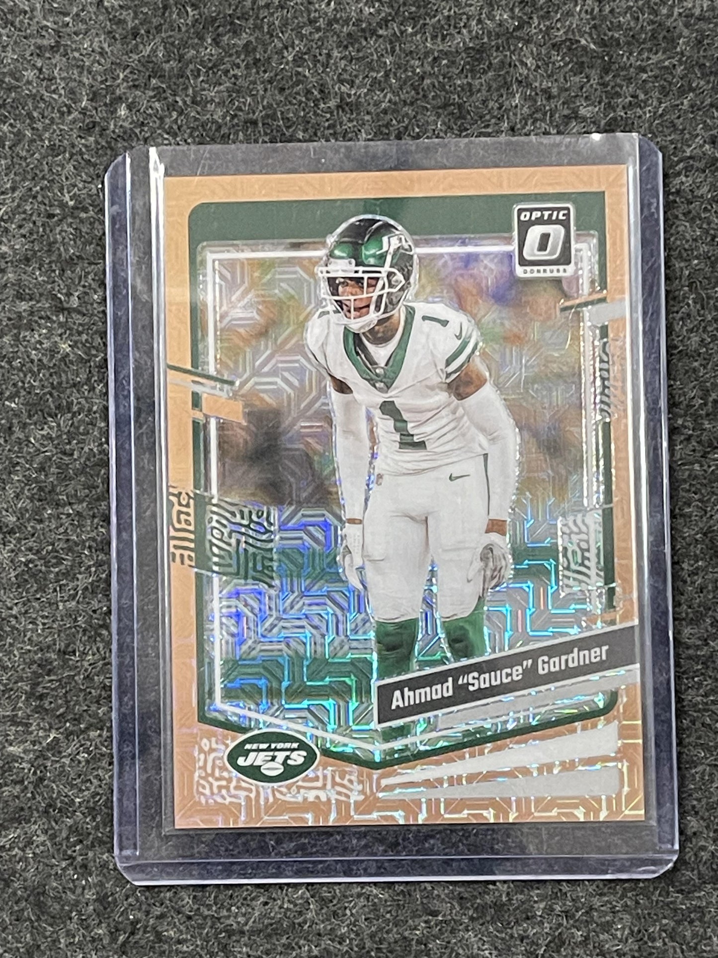 2023 Donruss Optic #149 Ahmad "Sauce" Gardner Bronze Mojo #/35 New York Jets SN