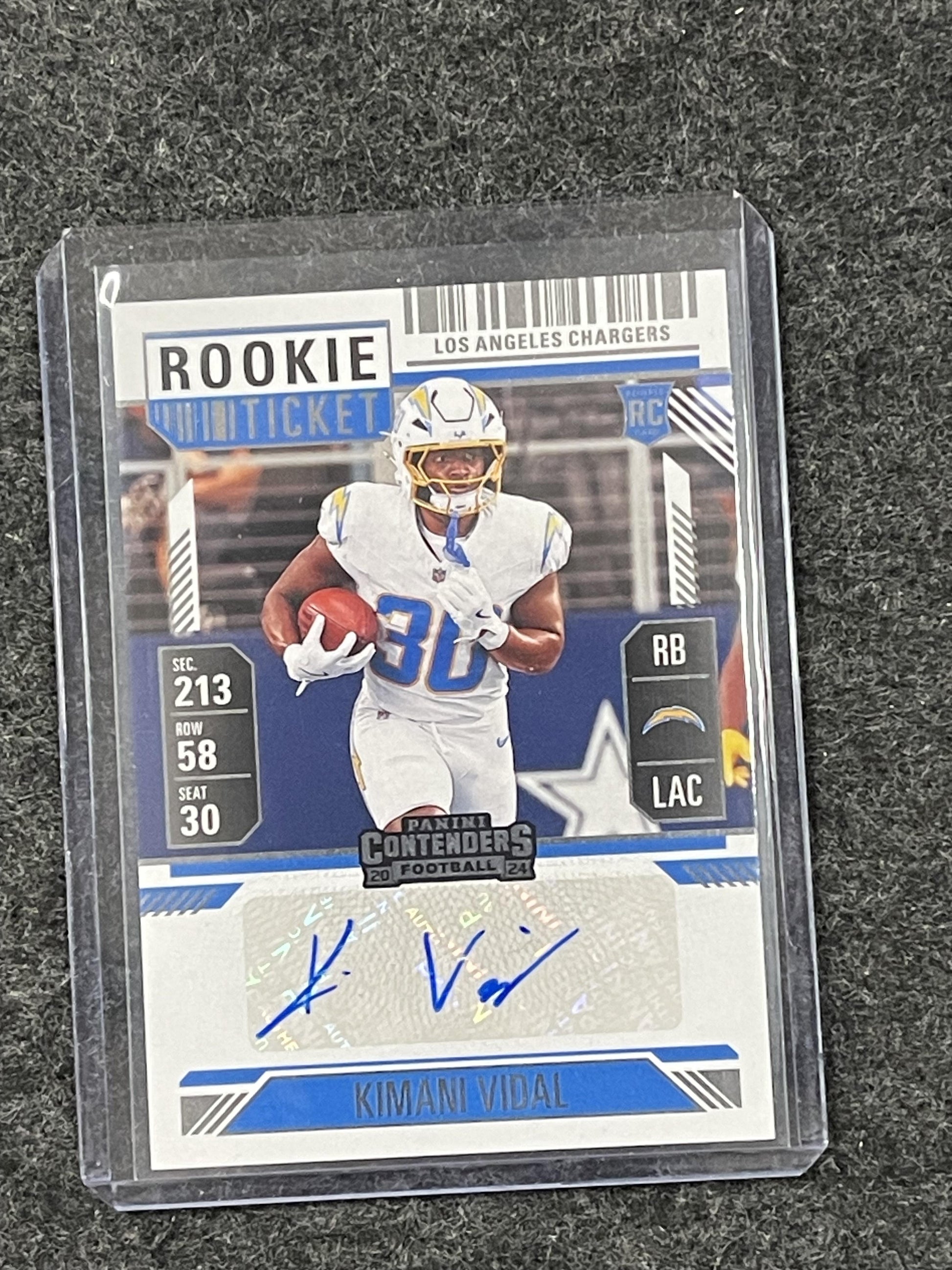 2024 Panini Contenders #188 Kimani Vidal Los Angeles Chargers RC,AU
