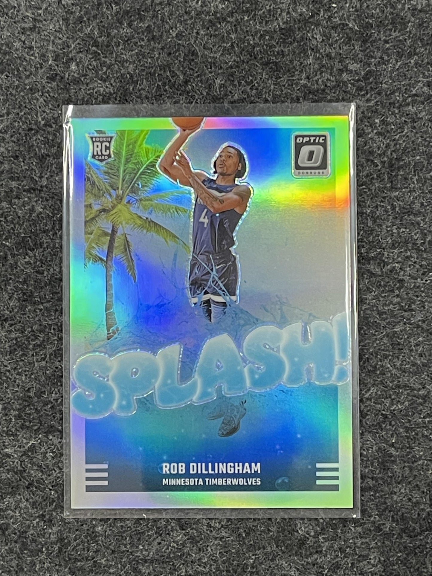 2024-25 Donruss Optic #8 Rob Dillingham Splash! Holo Minnesota Timberwolves
