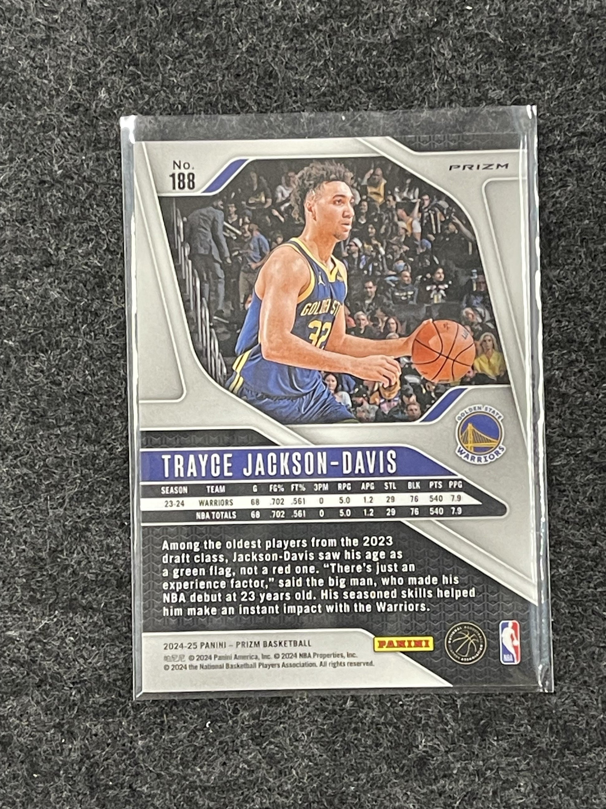 2024-25 Panini Prizm #188 Trayce Jackson-Davis Prizms Chinese GSW