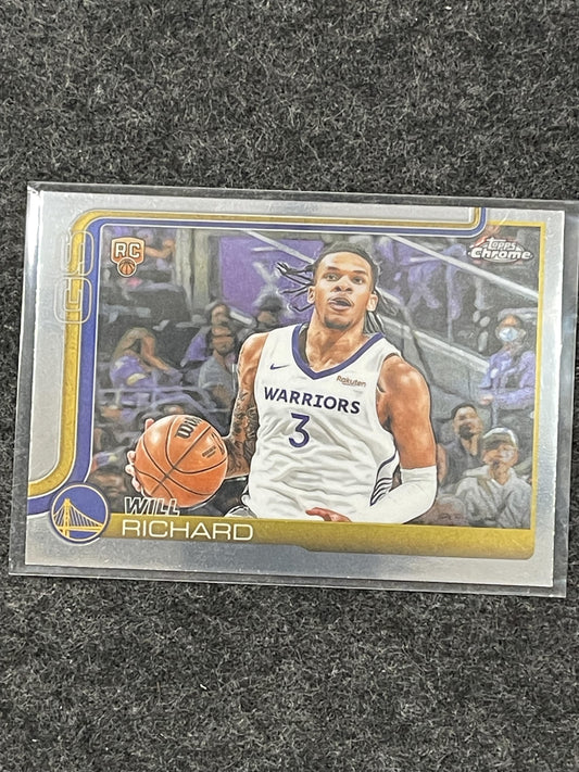 2025-26 Topps Chrome #287 Will Richard Golden State Warriors RC