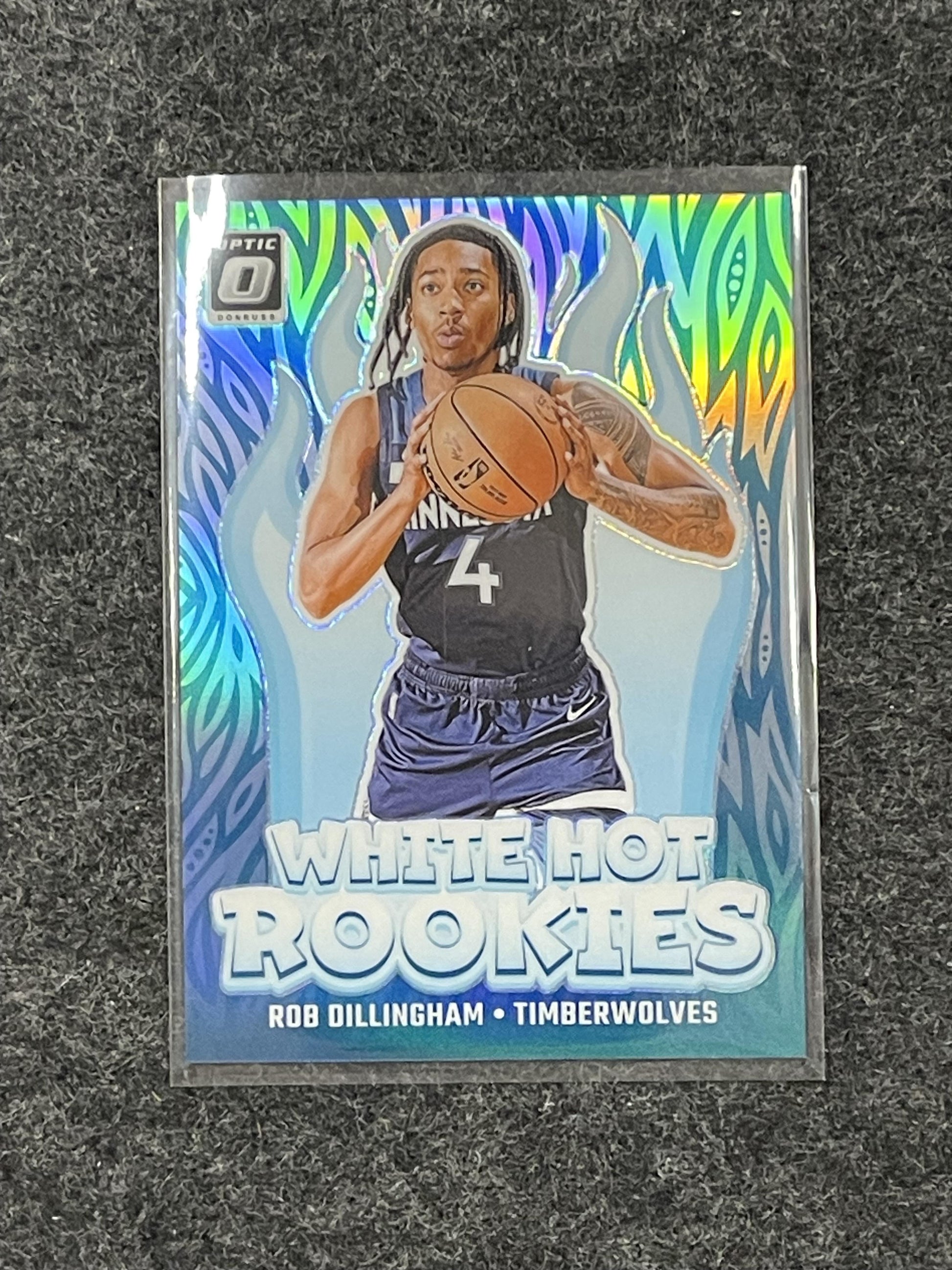 2024-25 Donruss Optic #8 Rob Dillingham White Hot Rookies Holo Timberwolves