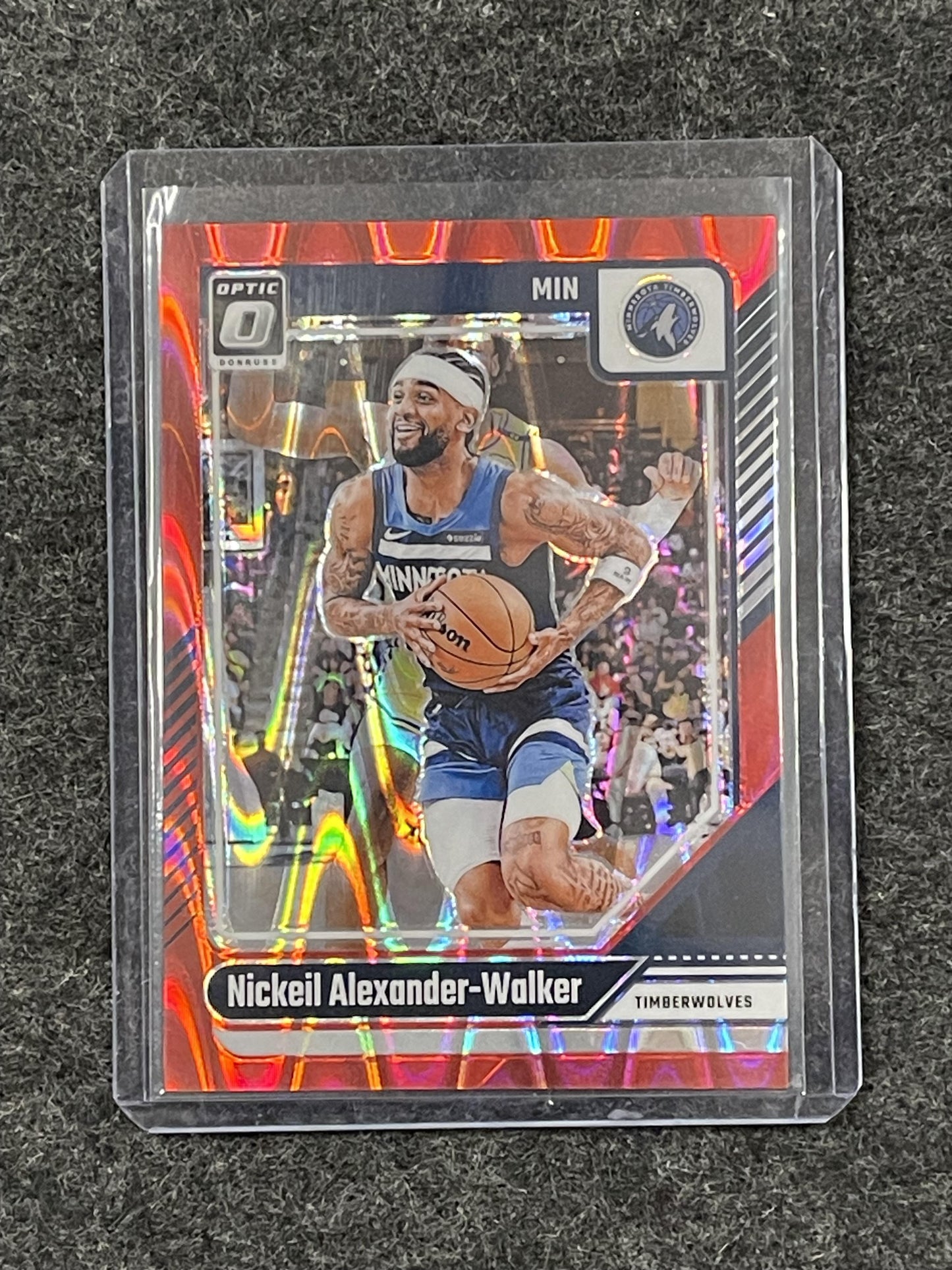 2024-25 Donruss Optic #4 Nickeil Alexander-Walker Red Seismic #/149 Timberwolves