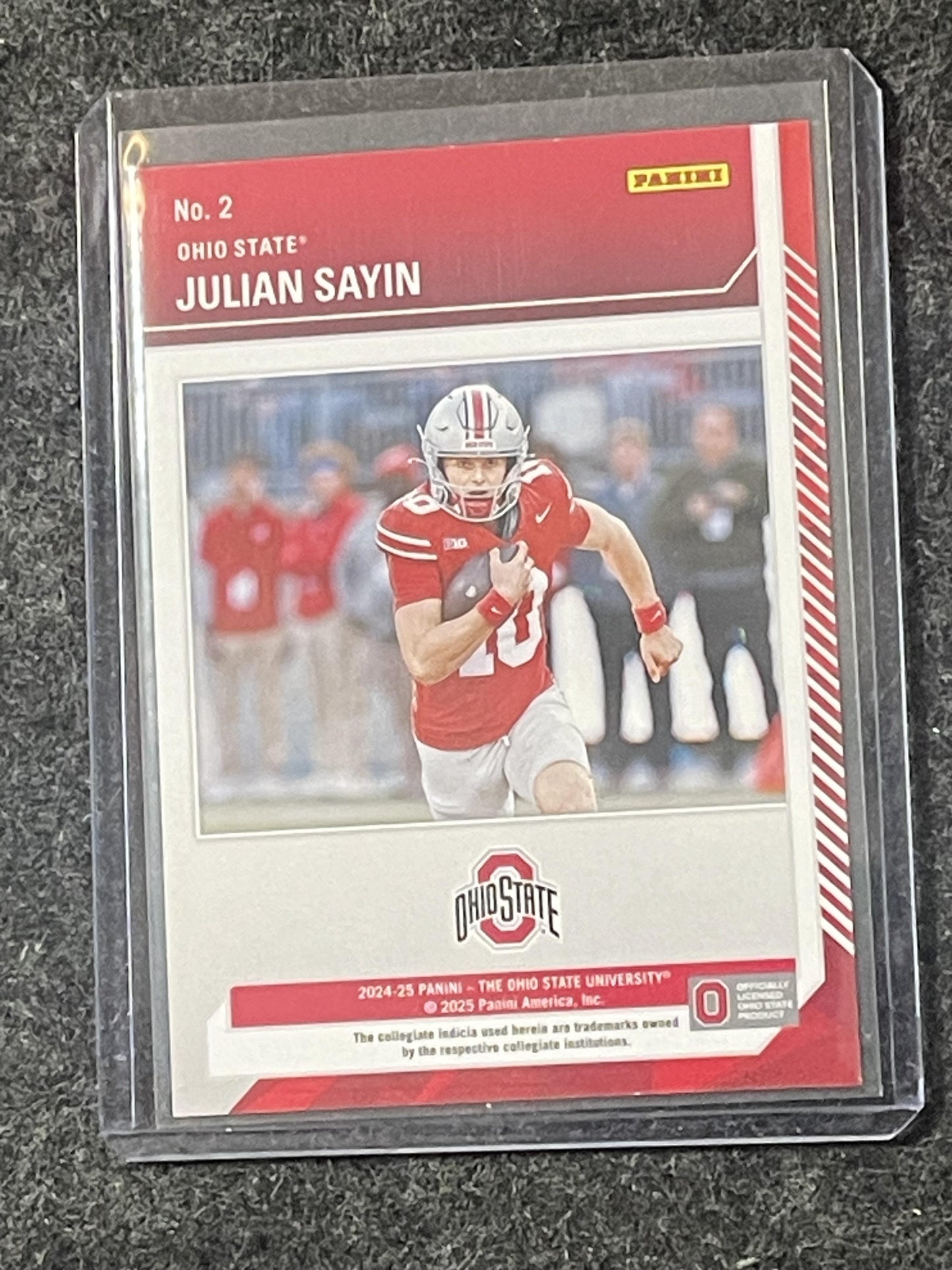 2025 Panini Ohio State University #2 Julian Sayin School Colors