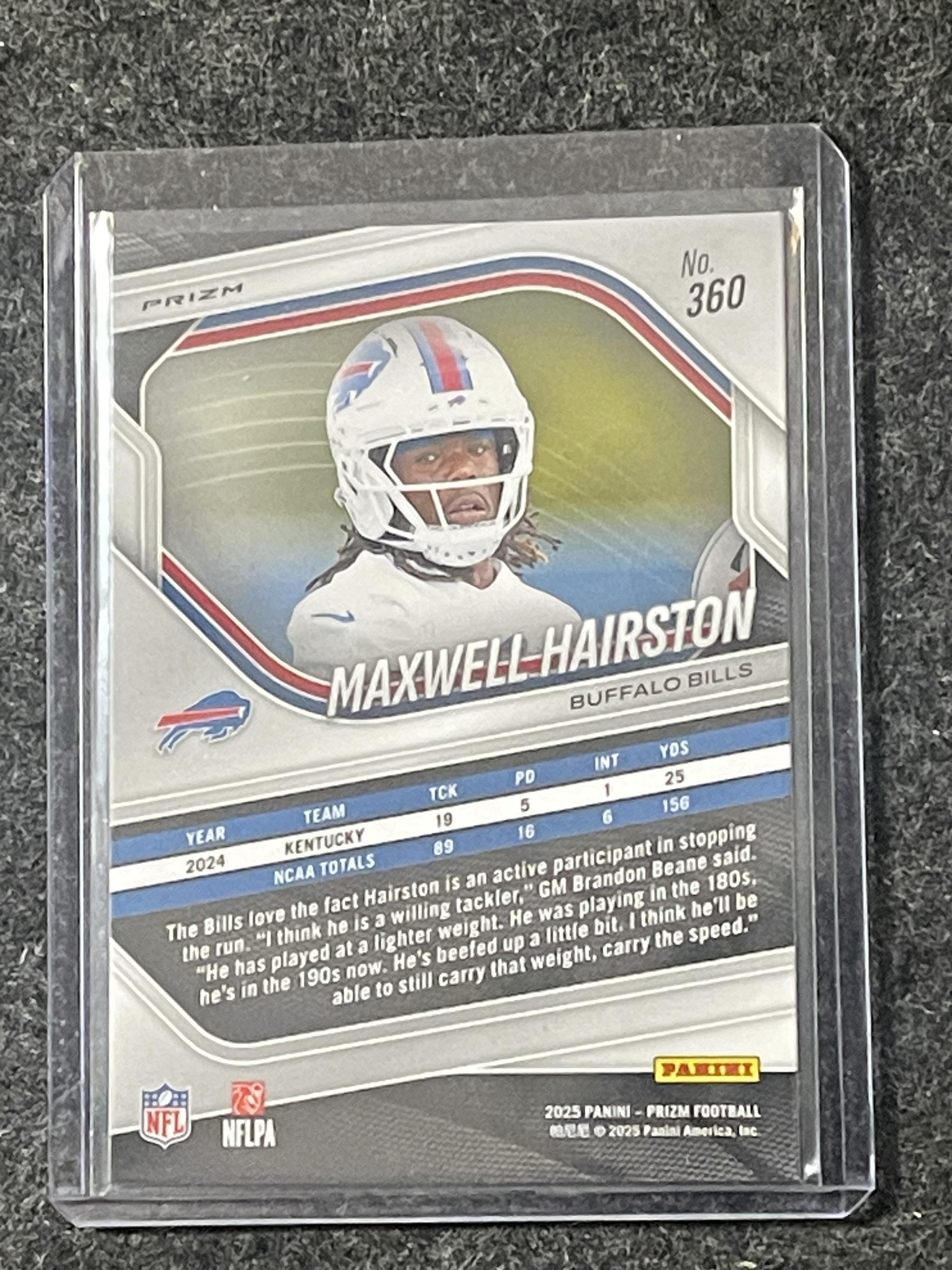 2025 Panini Prizm #360 Maxwell Hairston Orange Ice Buffalo Bills