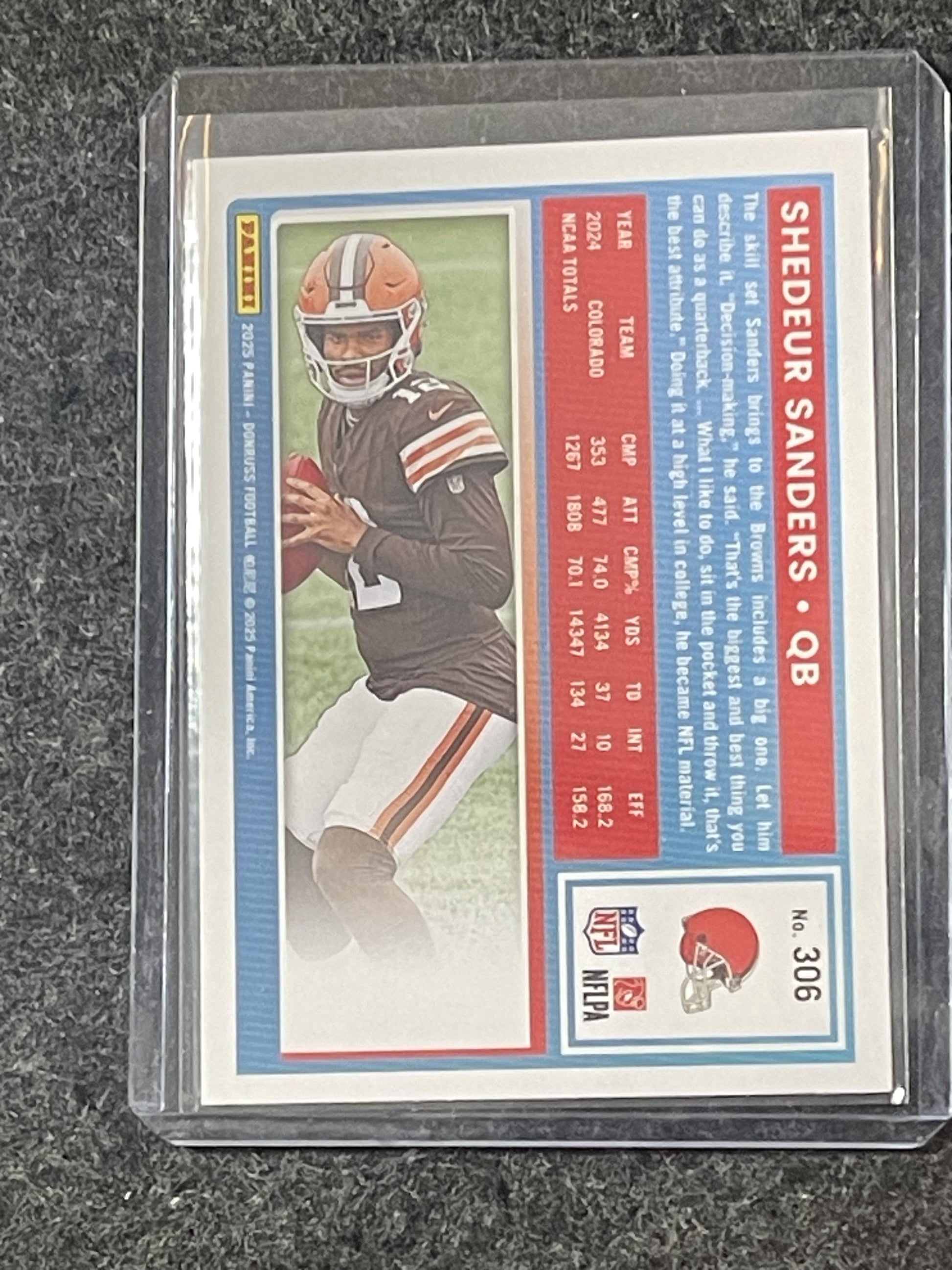 2025 Donruss #306 Shedeur Sanders Cleveland Browns RC