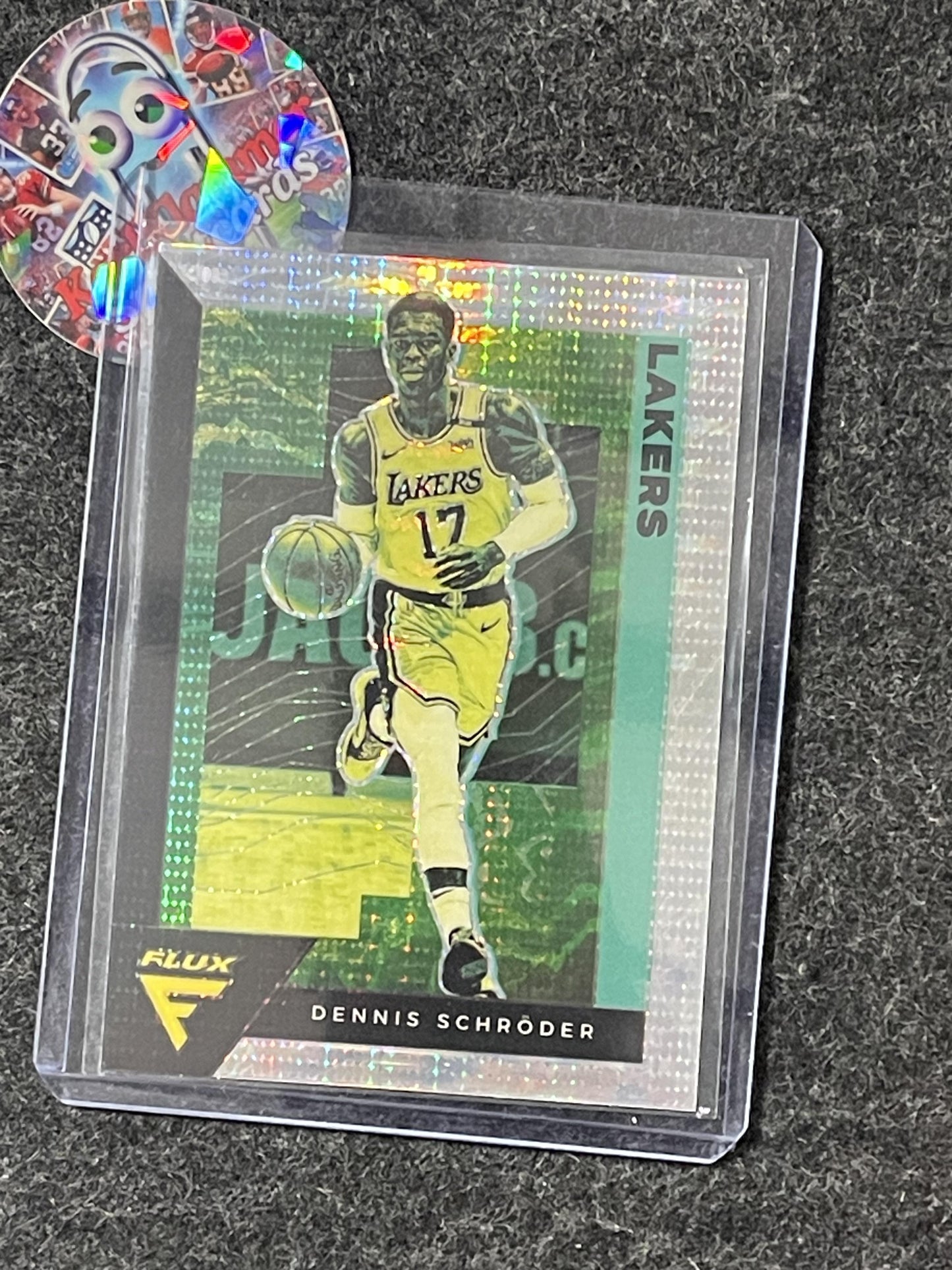 2020-21 Panini Flux #82 Dennis Schroder Silver Pulsar Los Angeles Lakers
