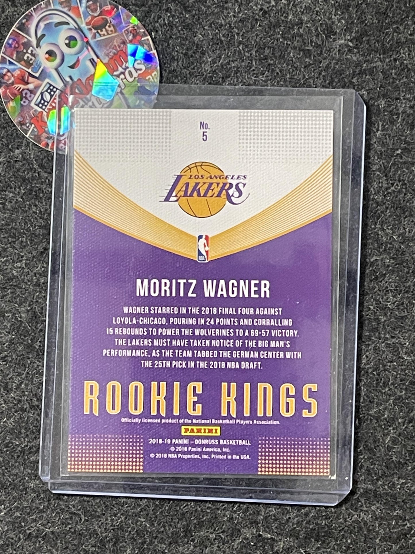 2018-19 Donruss #5 Moritz Wagner Rookie Kings Press Proof Los Angeles Lakers