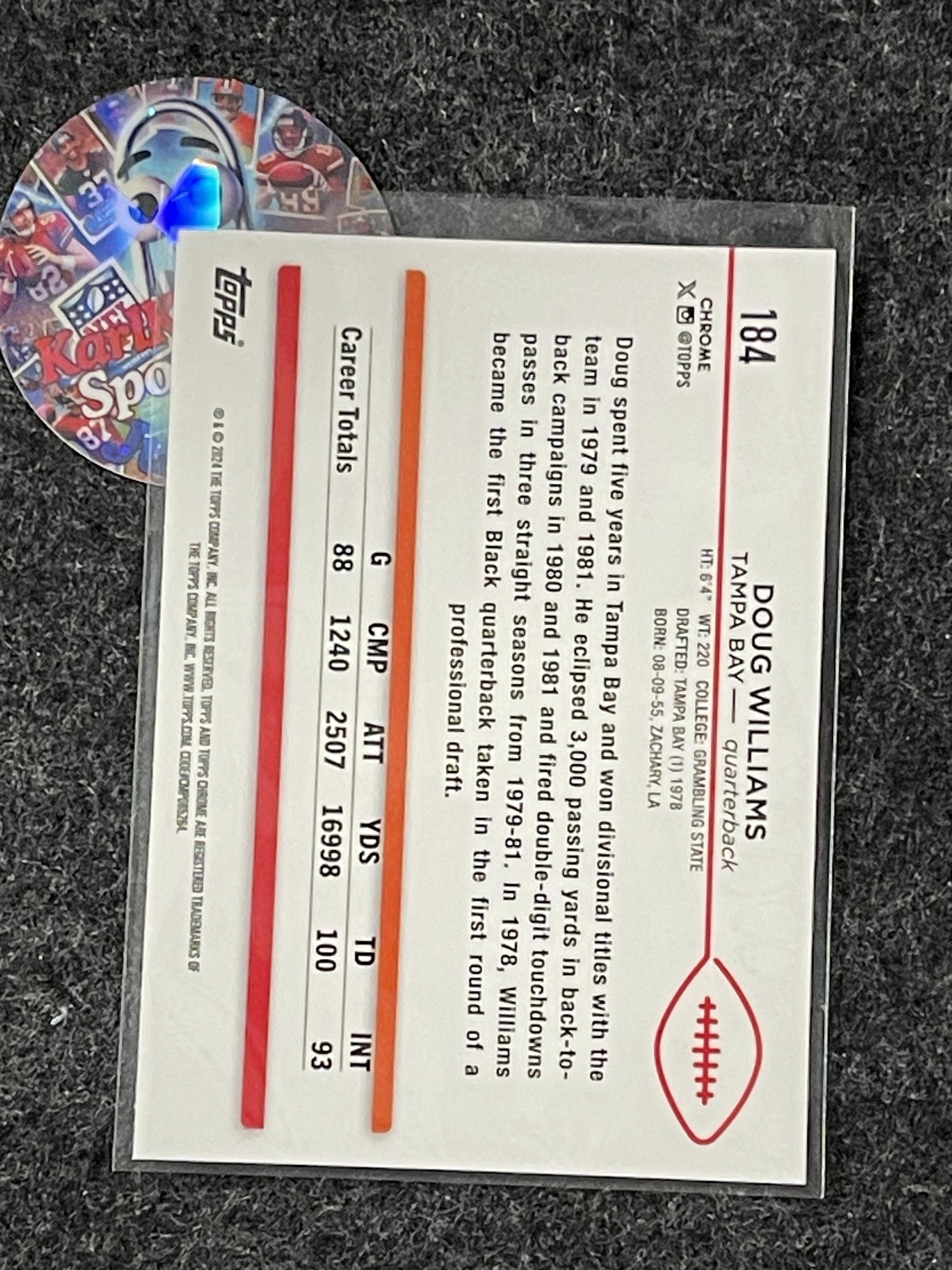2024 Topps Chrome #184 Doug Williams X-Fractor