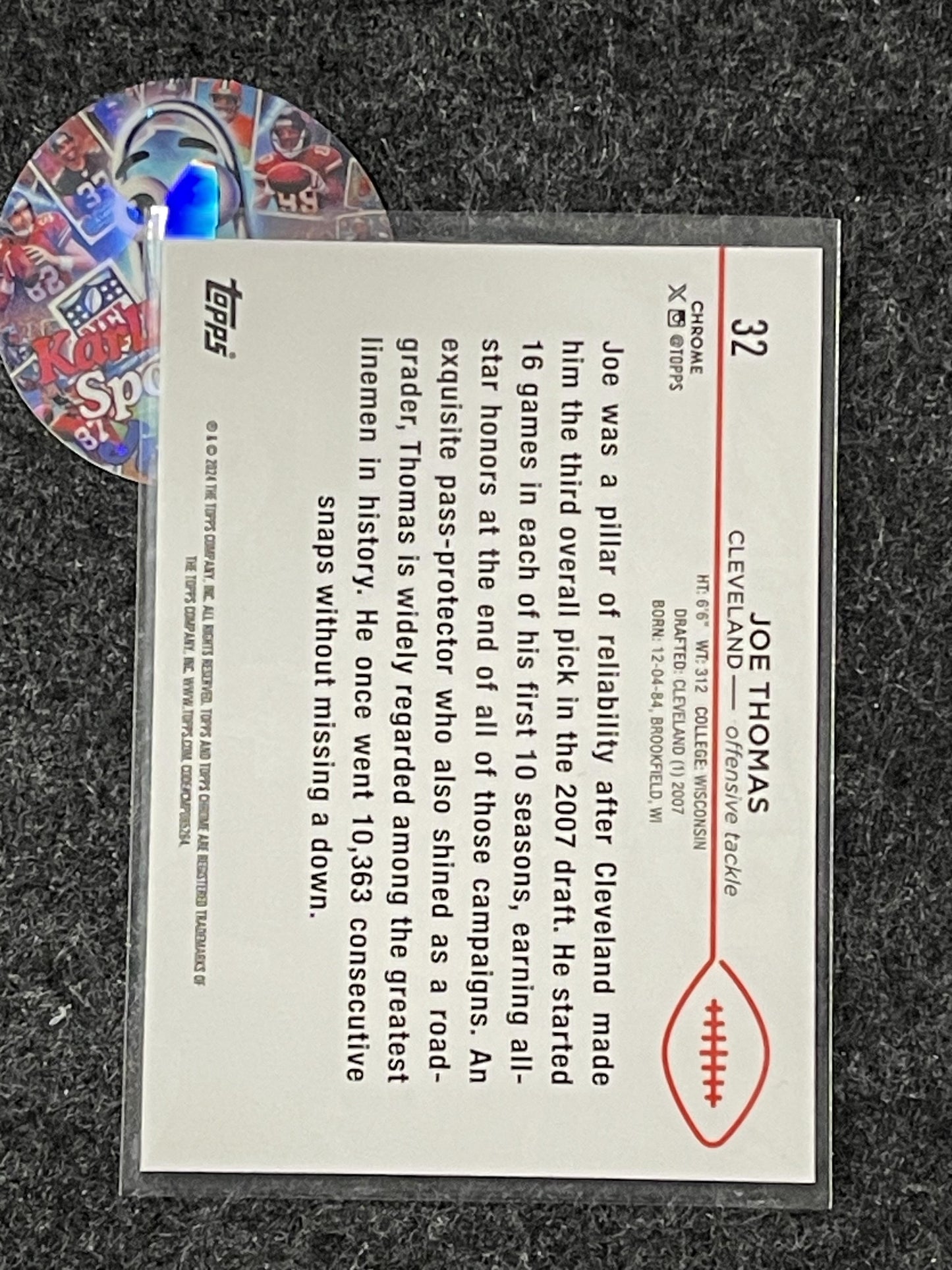 2024 Topps Chrome #32 Joe Thomas X-Fractor