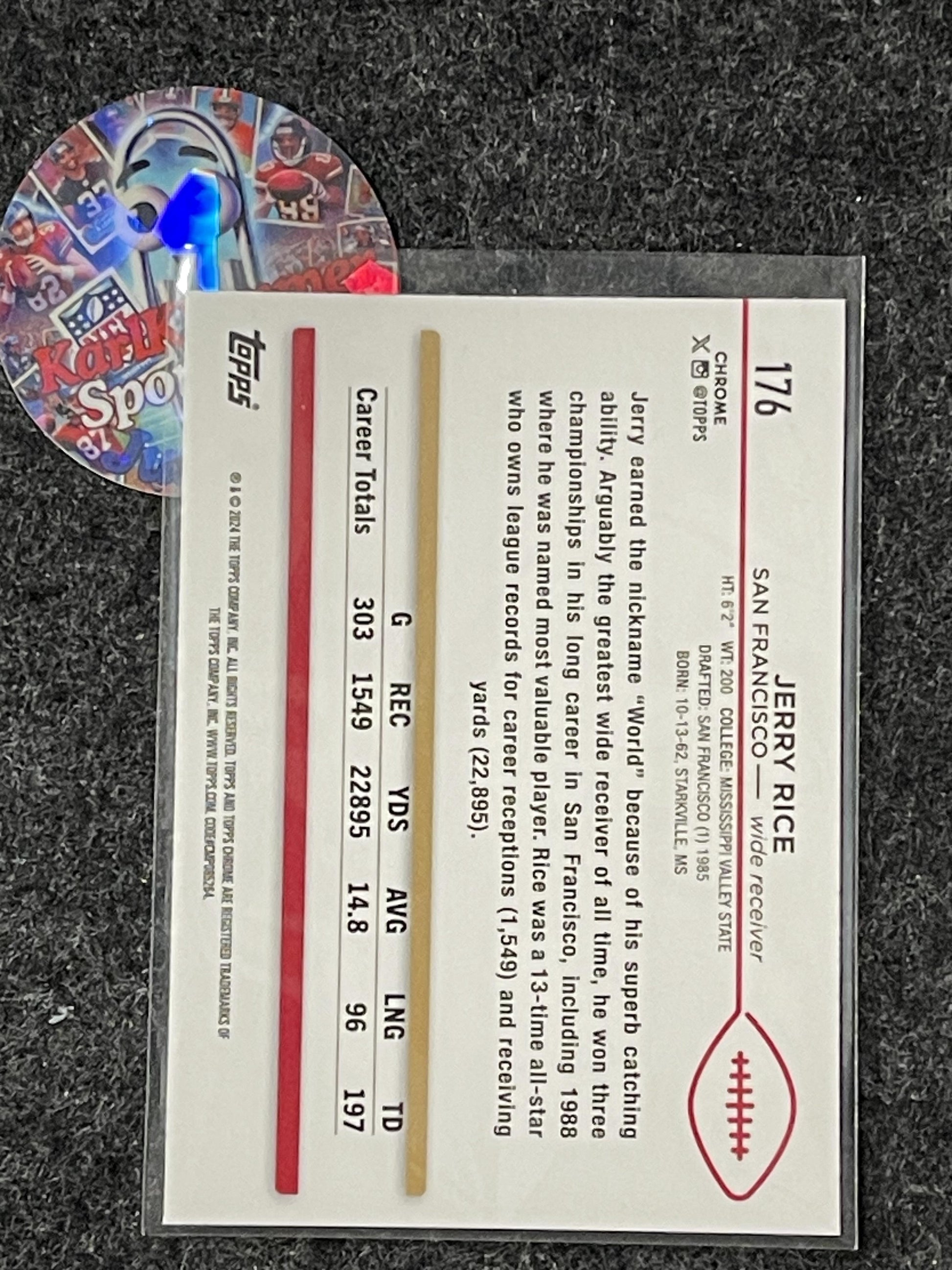 2024 Topps Chrome #176 Jerry Rice X-Fractor