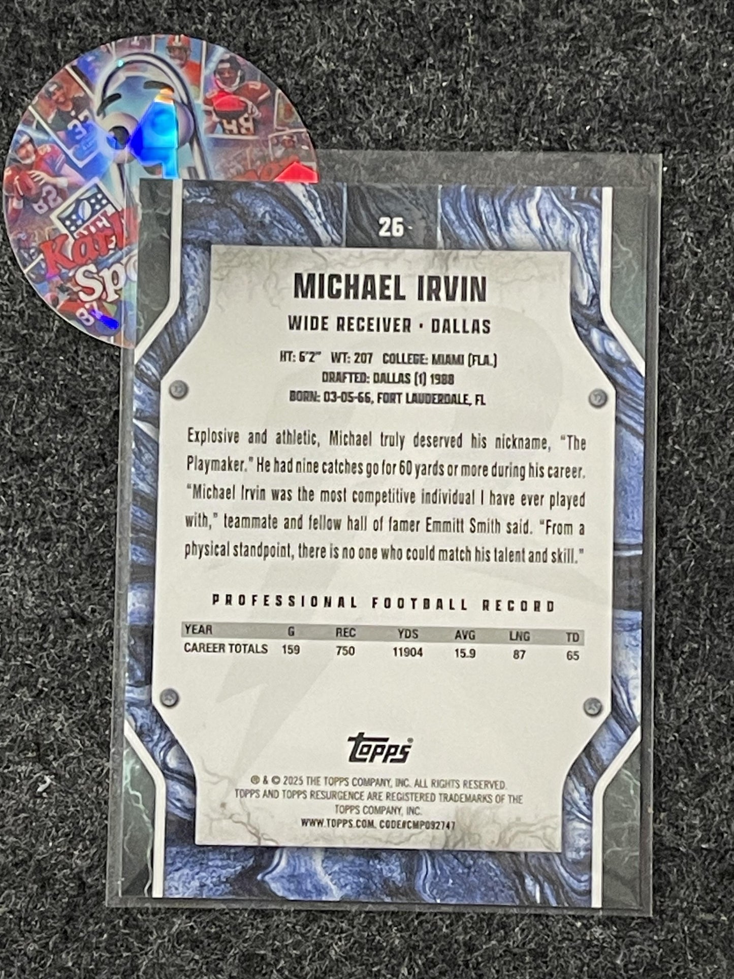 2024 Topps Resurgence - Blue & Orange Spark #26 Michael Irvin