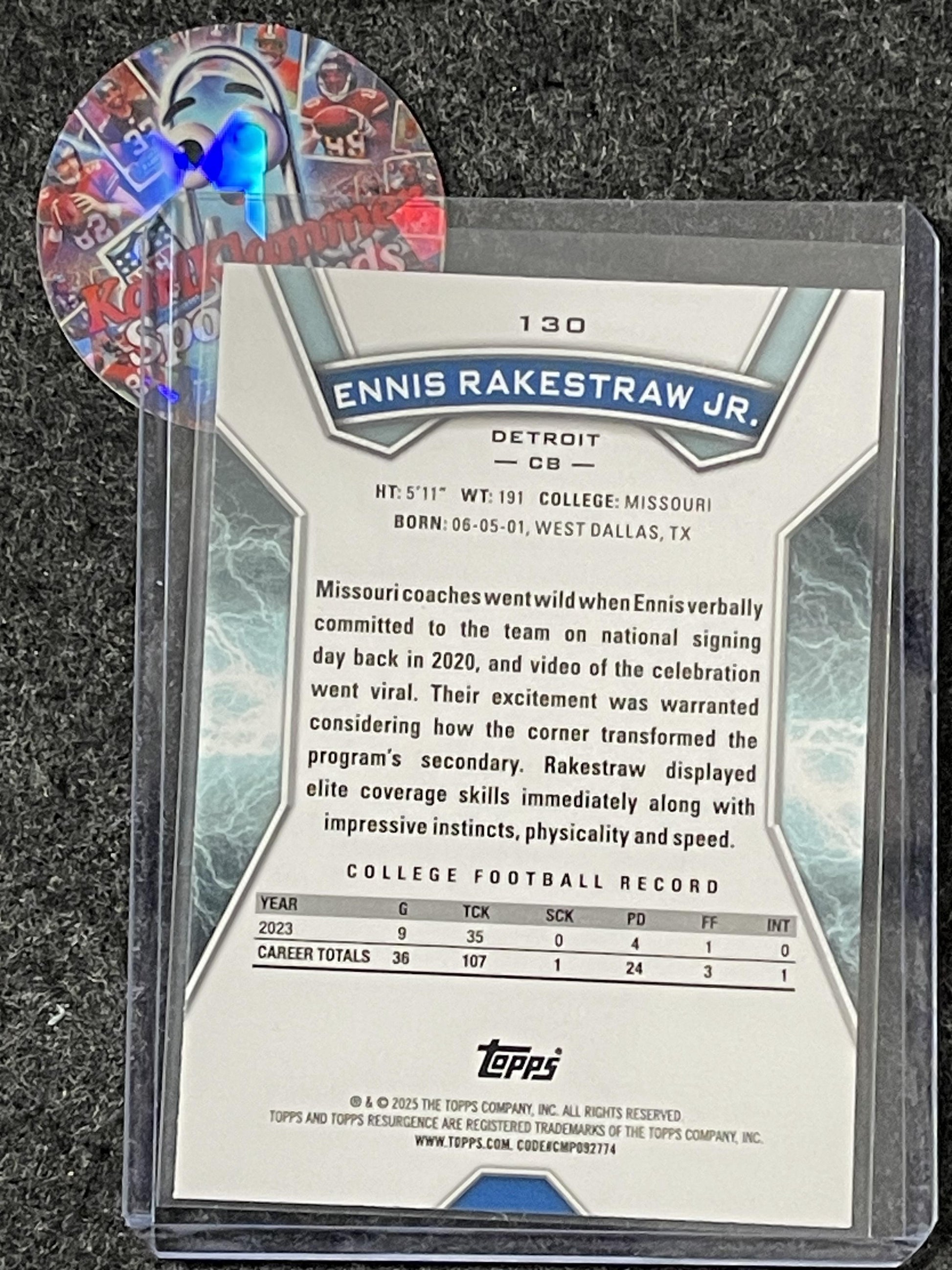 2024 Topps Resurgence #130 Ennis Rakestraw Jr. Navy Surge #/275