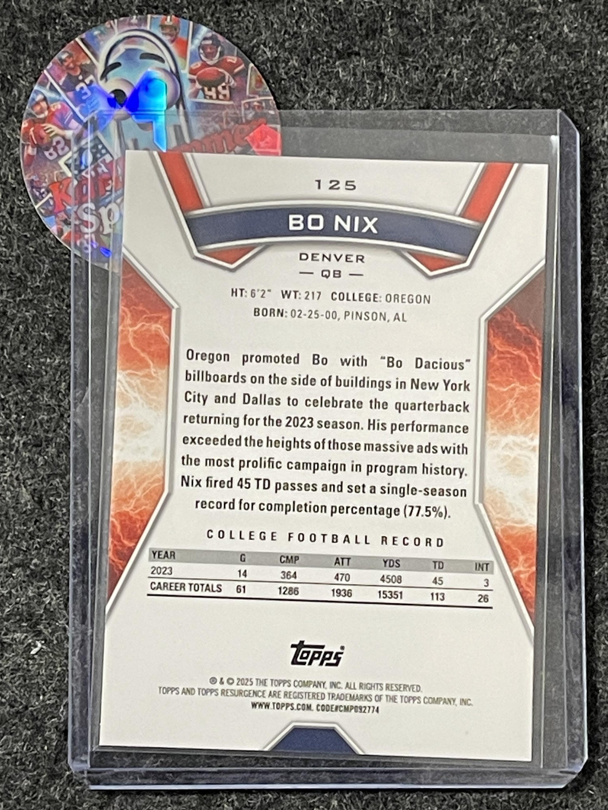 2024 Topps Resurgence #125 Bo Nix