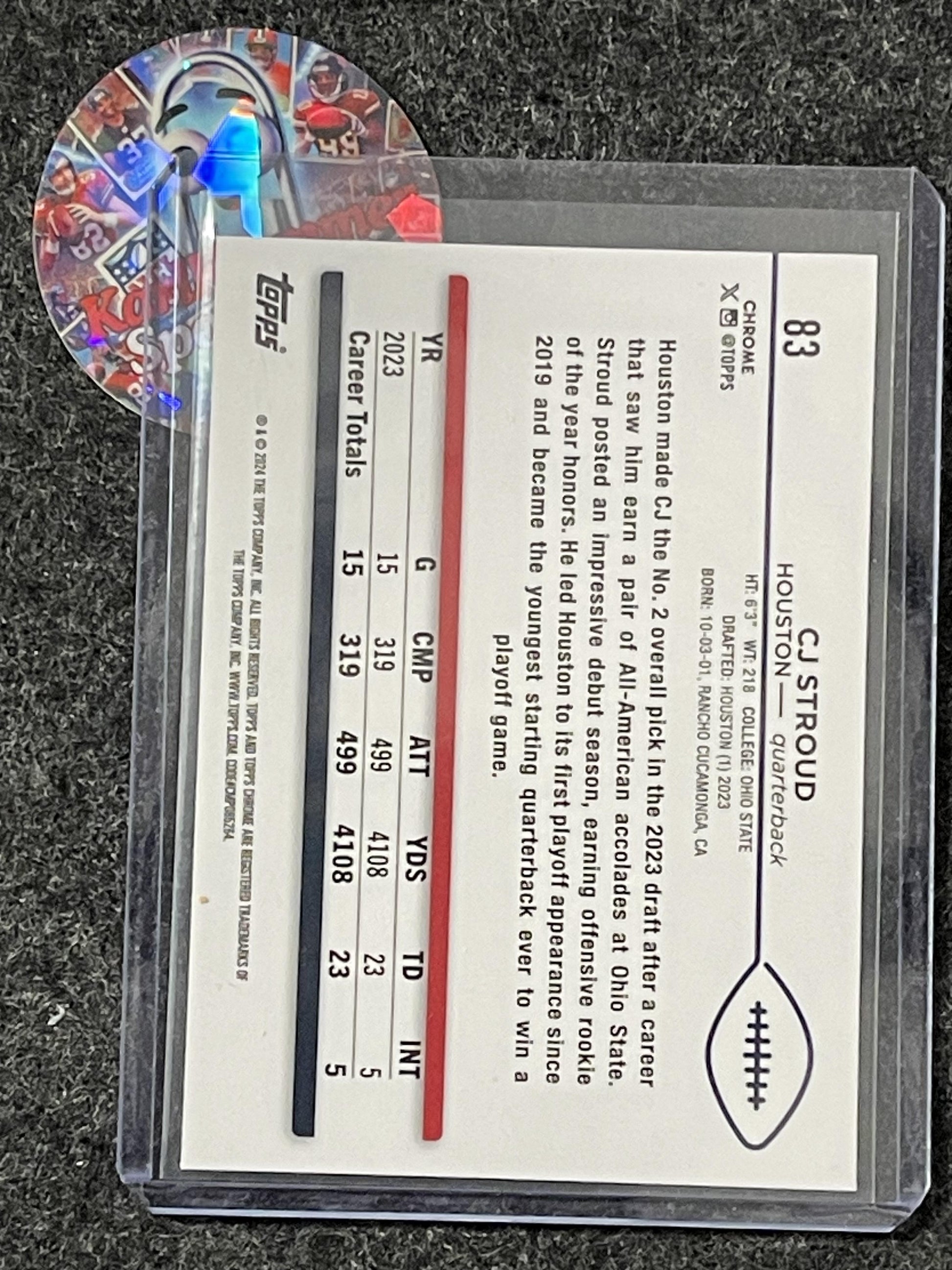 2024 Topps Chrome #83 CJ Stroud X-Fractor