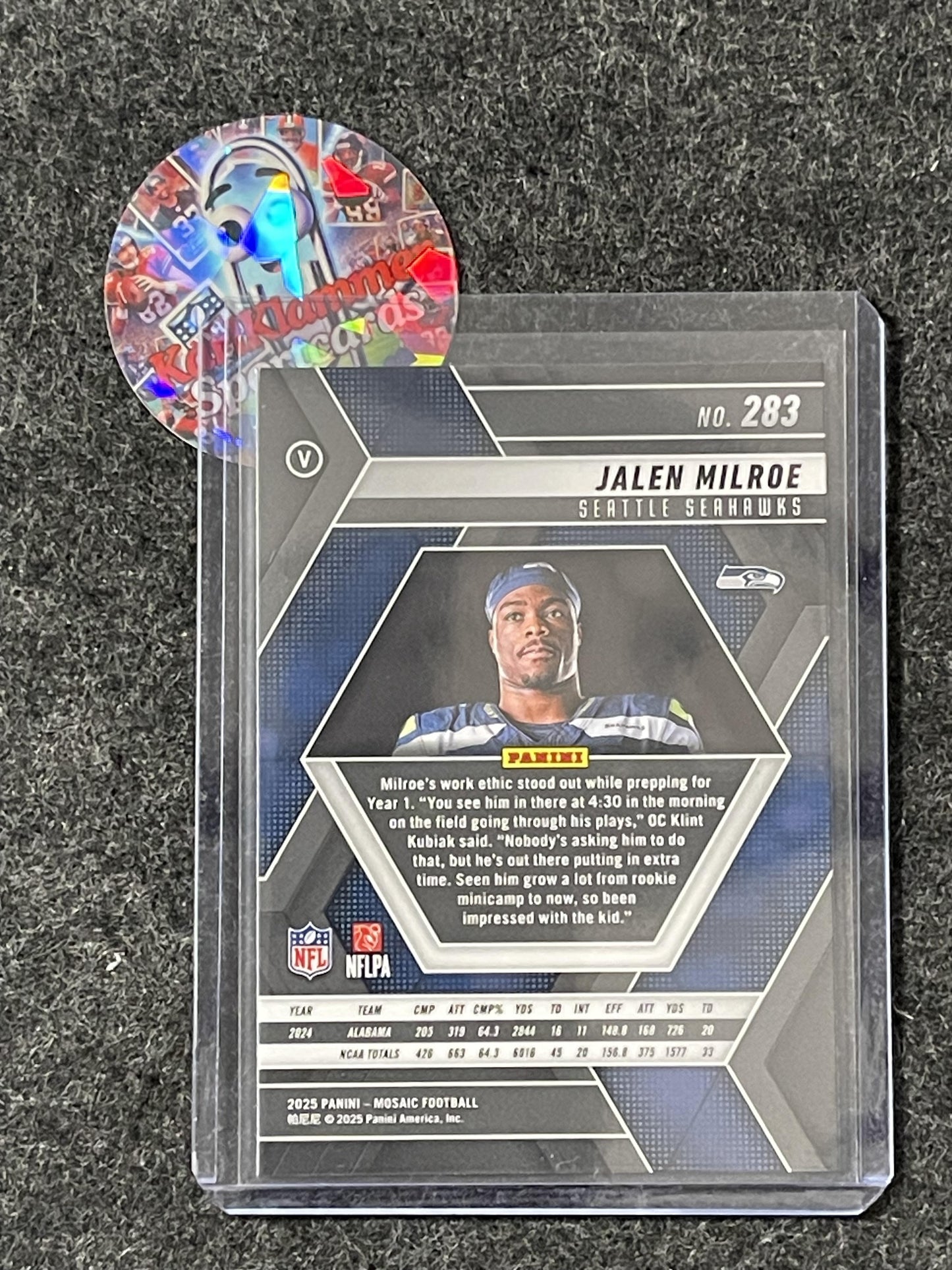 2025 Panini Mosaic #283 Jalen Milroe Mosaic