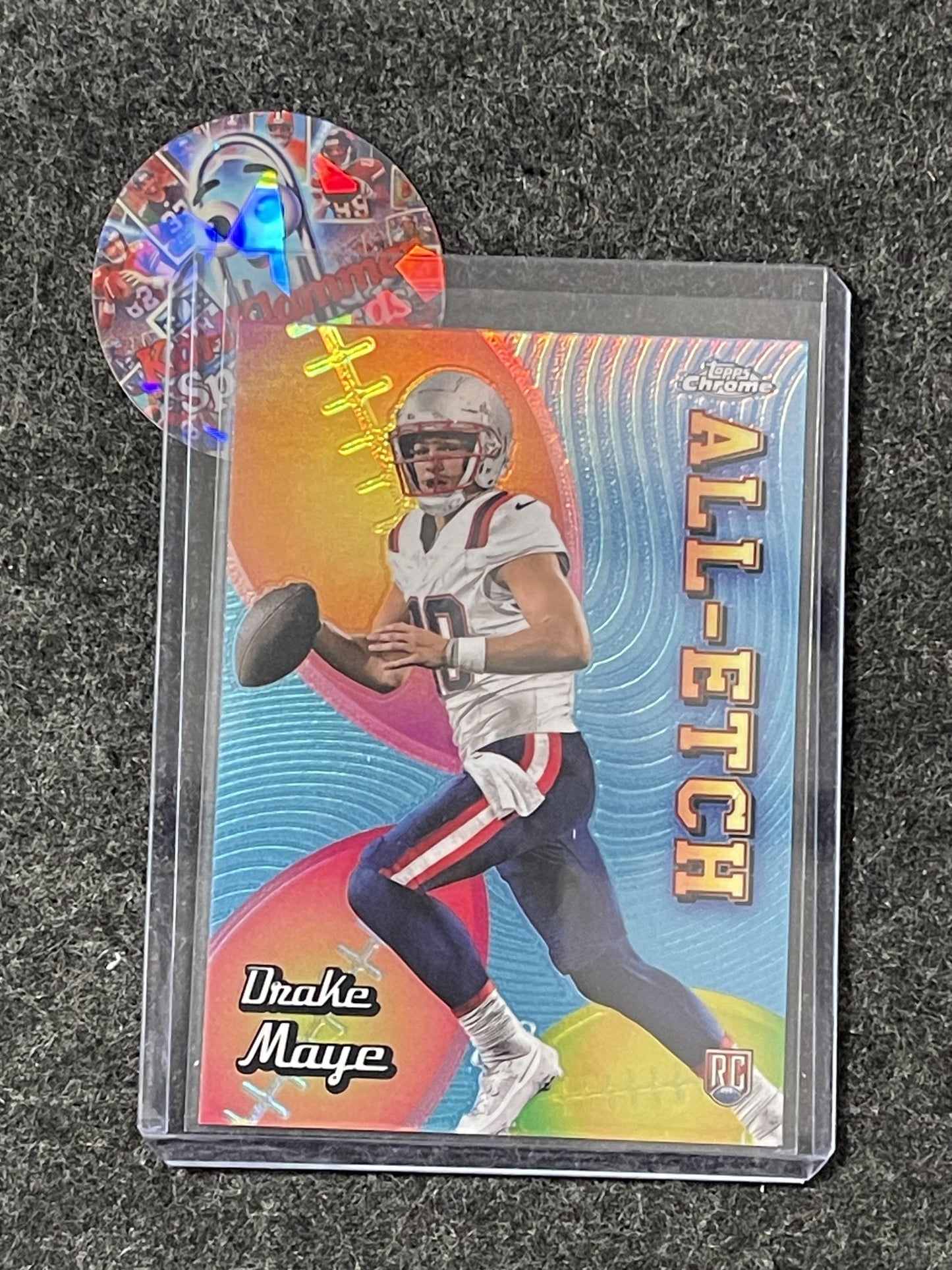2024 Topps Chrome #CAE-DM Drake Maye Chrome All-Etch Refractor