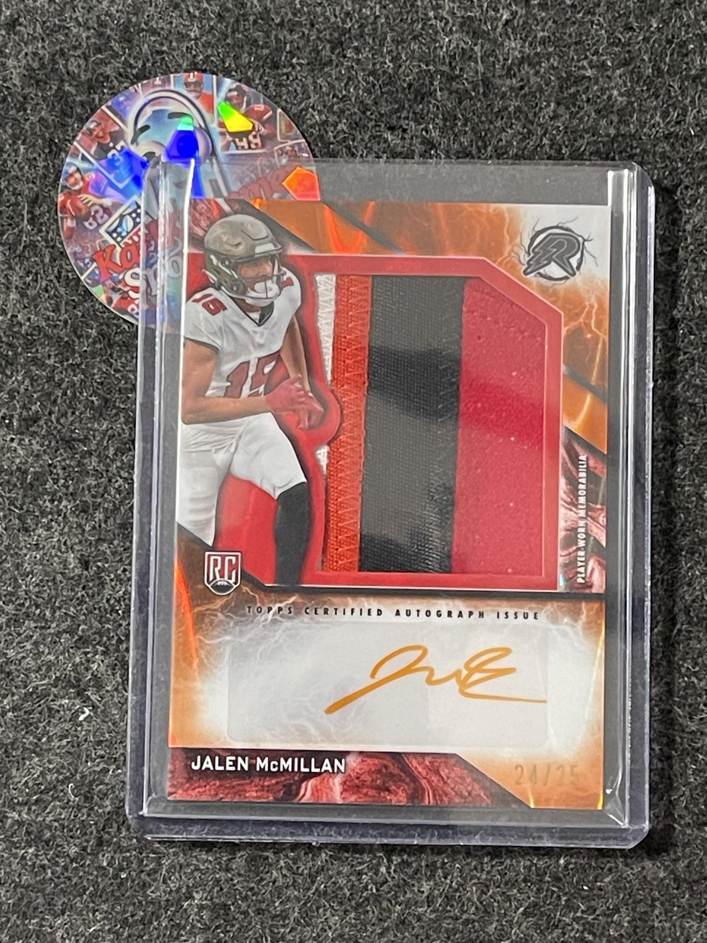 2024 Topps Resurgence - Resurgence Rookie Patch Autographs Orange Power Surge #RPA-JM Jalen McMillan #/25