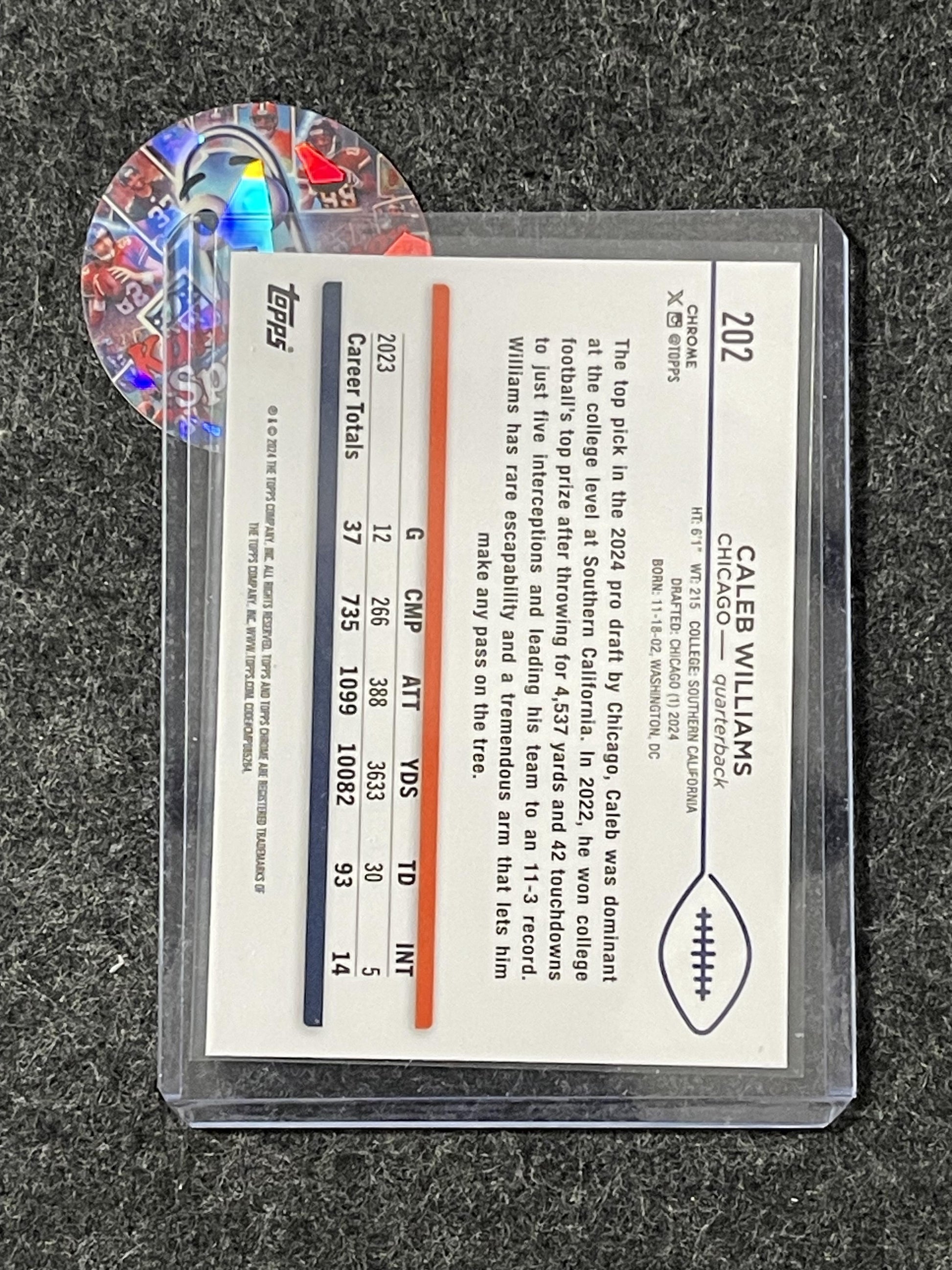 2024 Topps Chrome #202 Caleb Williams