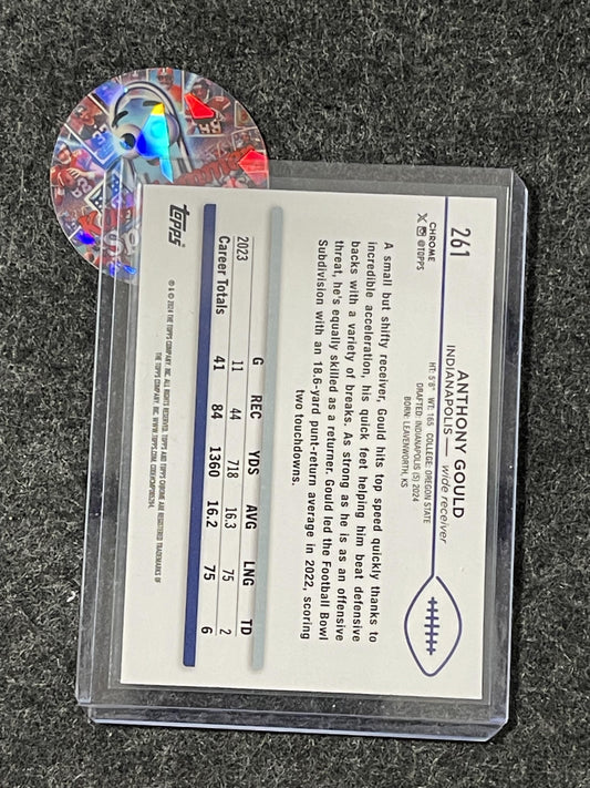 2024 Topps Chrome #261 Anthony Gould Purple Refractor #/275