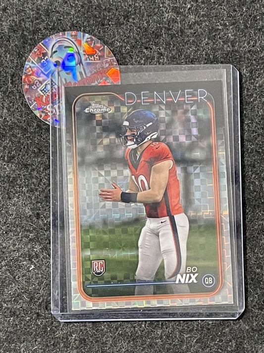 2024 Topps Chrome #206 Bo Nix X-Fractor