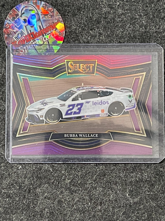 2025 Panini Select #166 Bubba Wallace Purple Prizms #/85