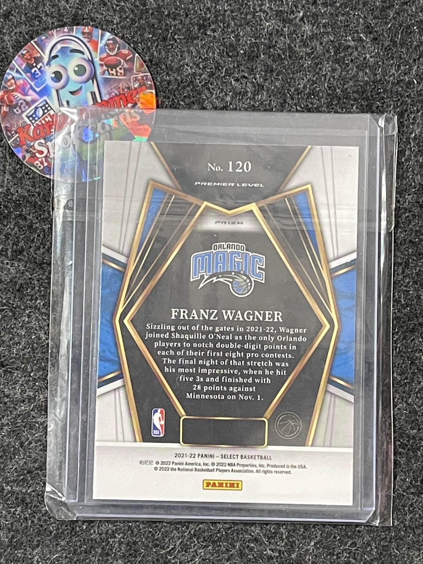 2021-22 Panini Select #120 Franz Wagner Elephant Prizms