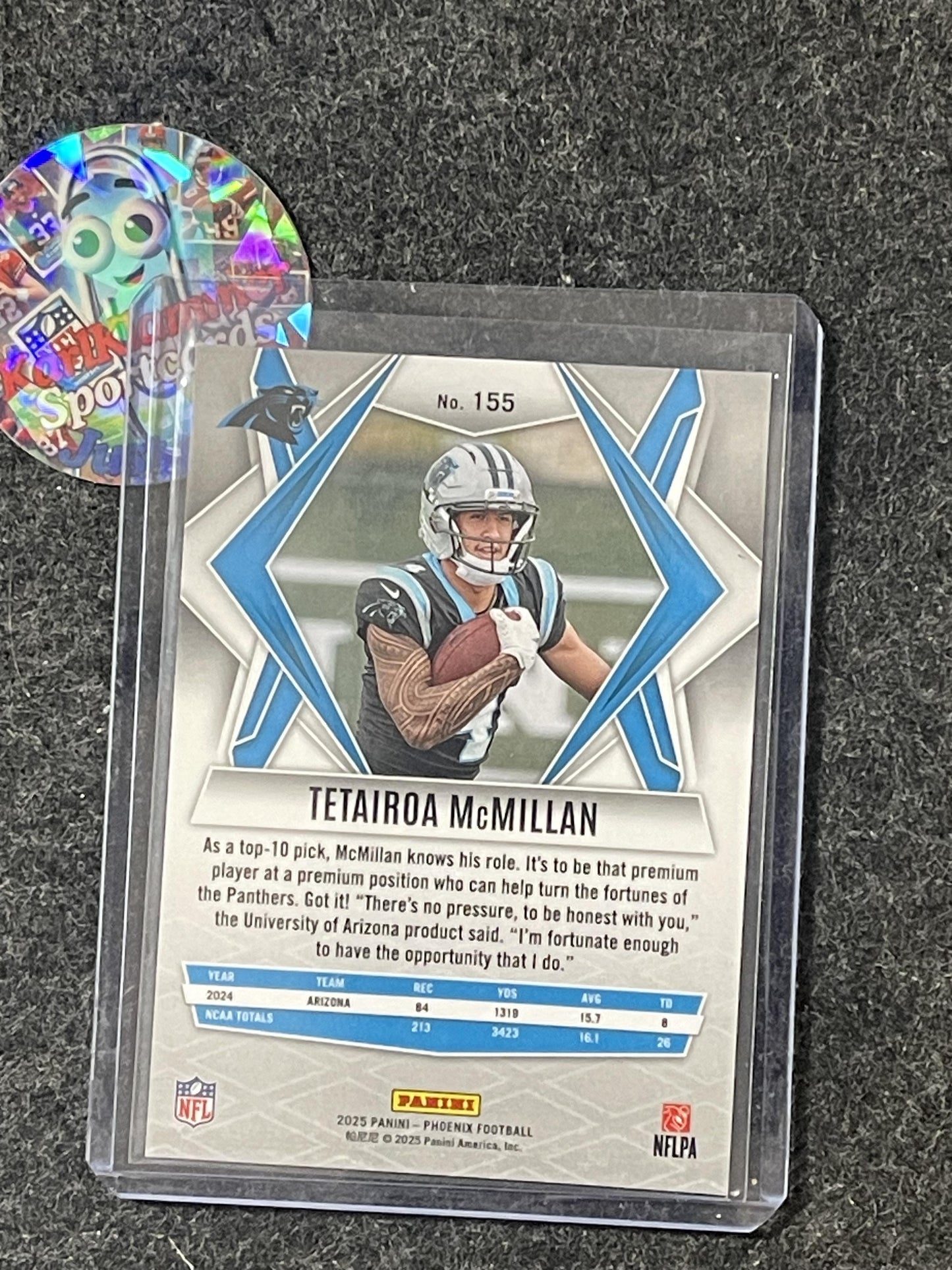 2025 Panini Phoenix #155 Tetairoa McMillan Carolina Panthers RC