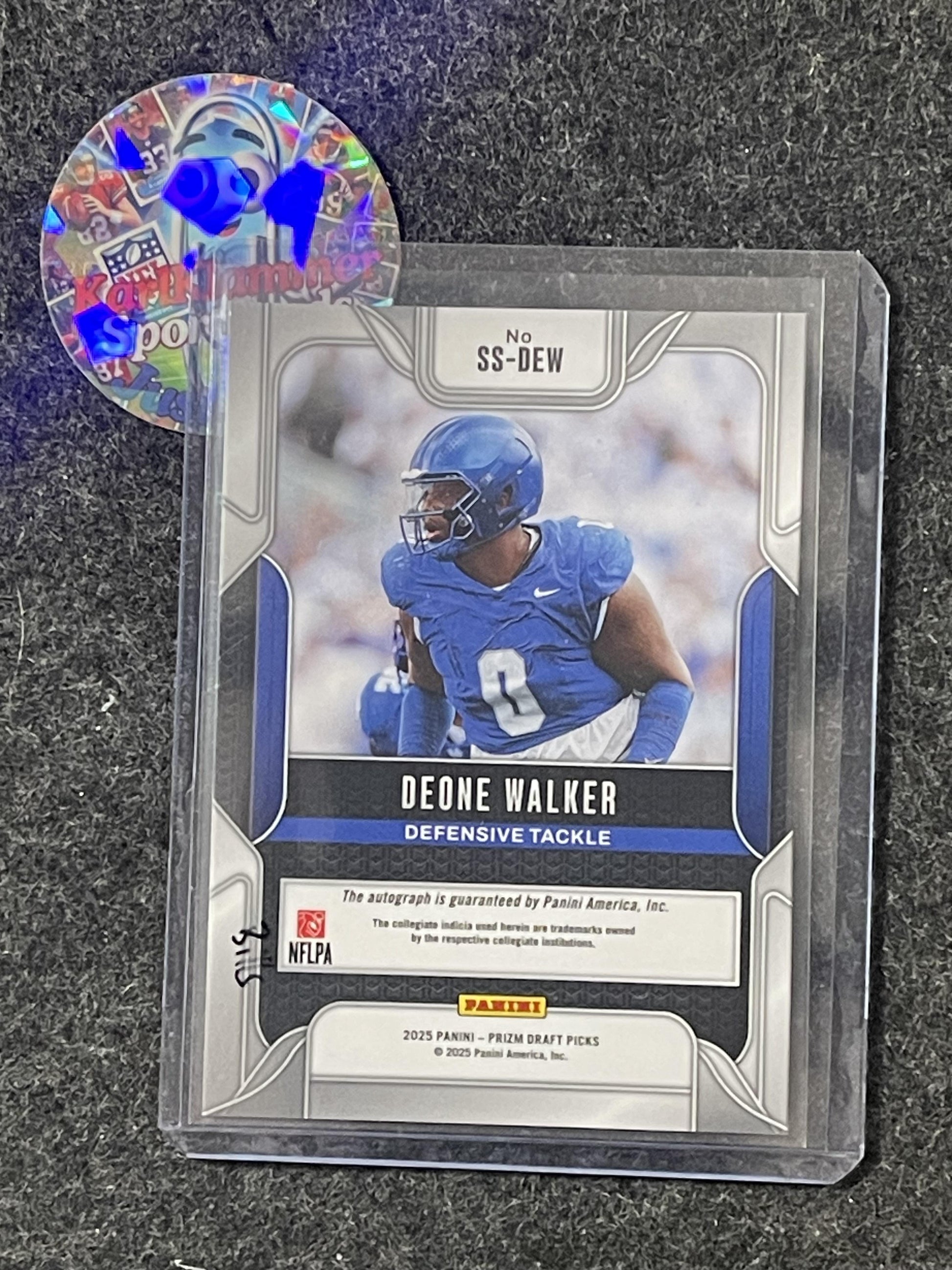 2025 Panini Prizm Draft Picks #SS_DEW Deone Walker Texas Longhorns AU