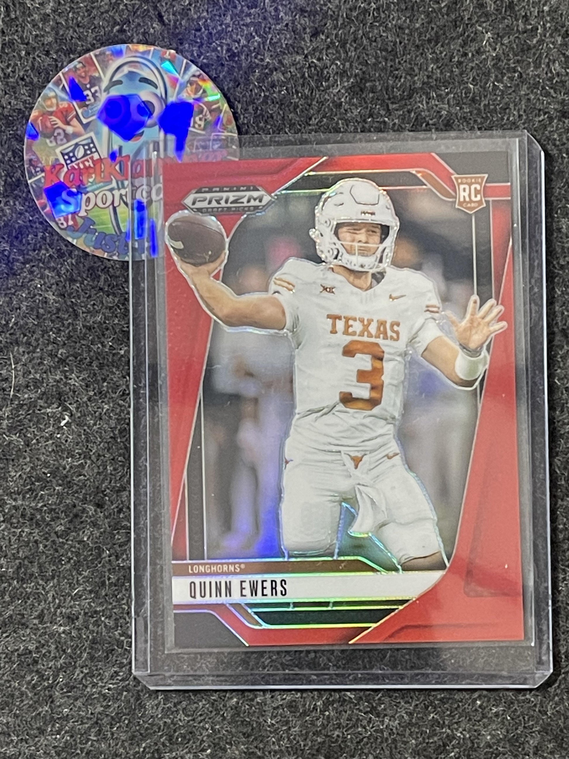 2025 Panini Prizm Draft Picks #126 Quinn Ewers Prizms Red #/399 Texas Longhorns SN