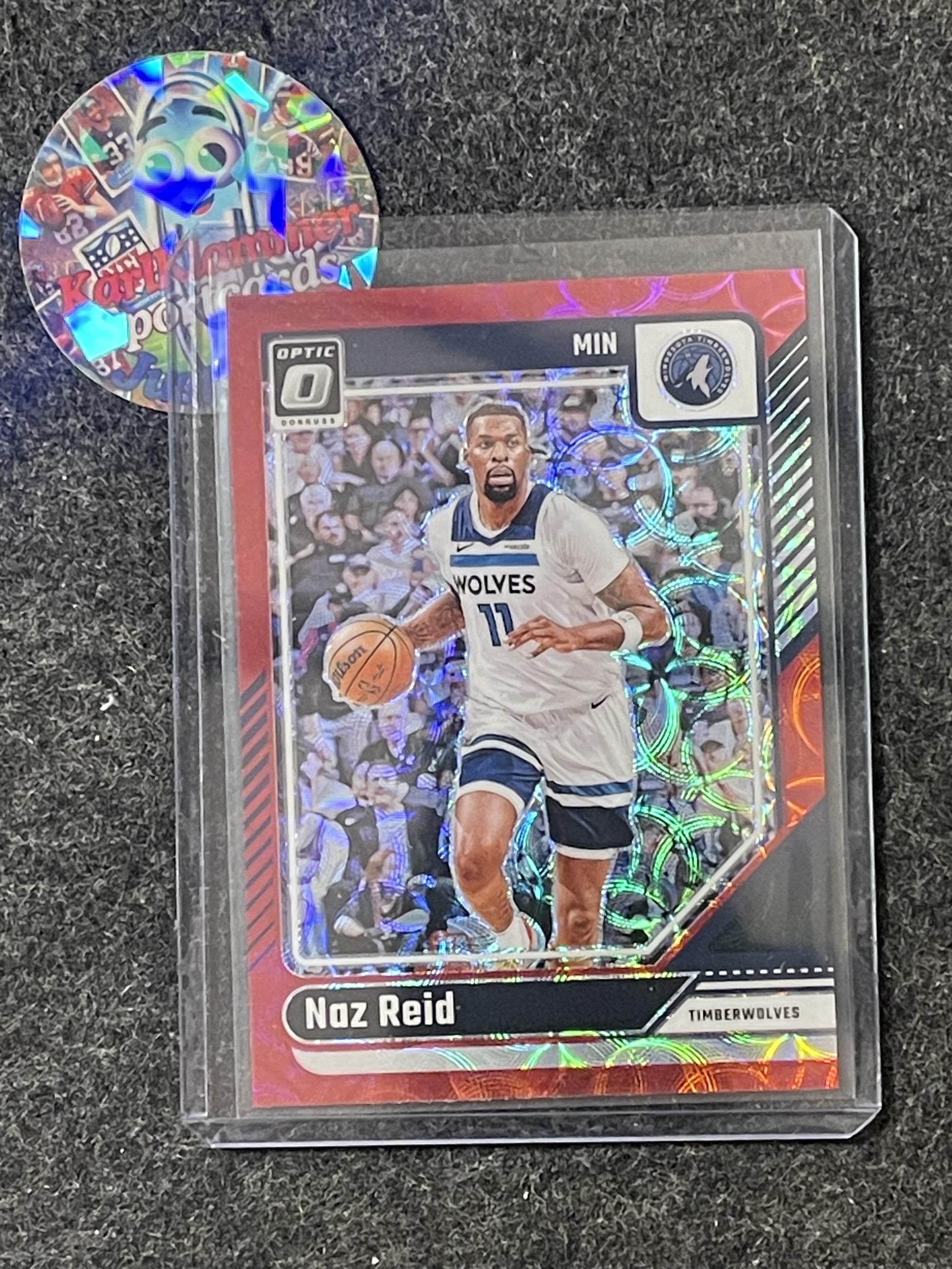 2024-25 Donruss Optic #20 Naz Reid Red International Minnesota Timberwolves