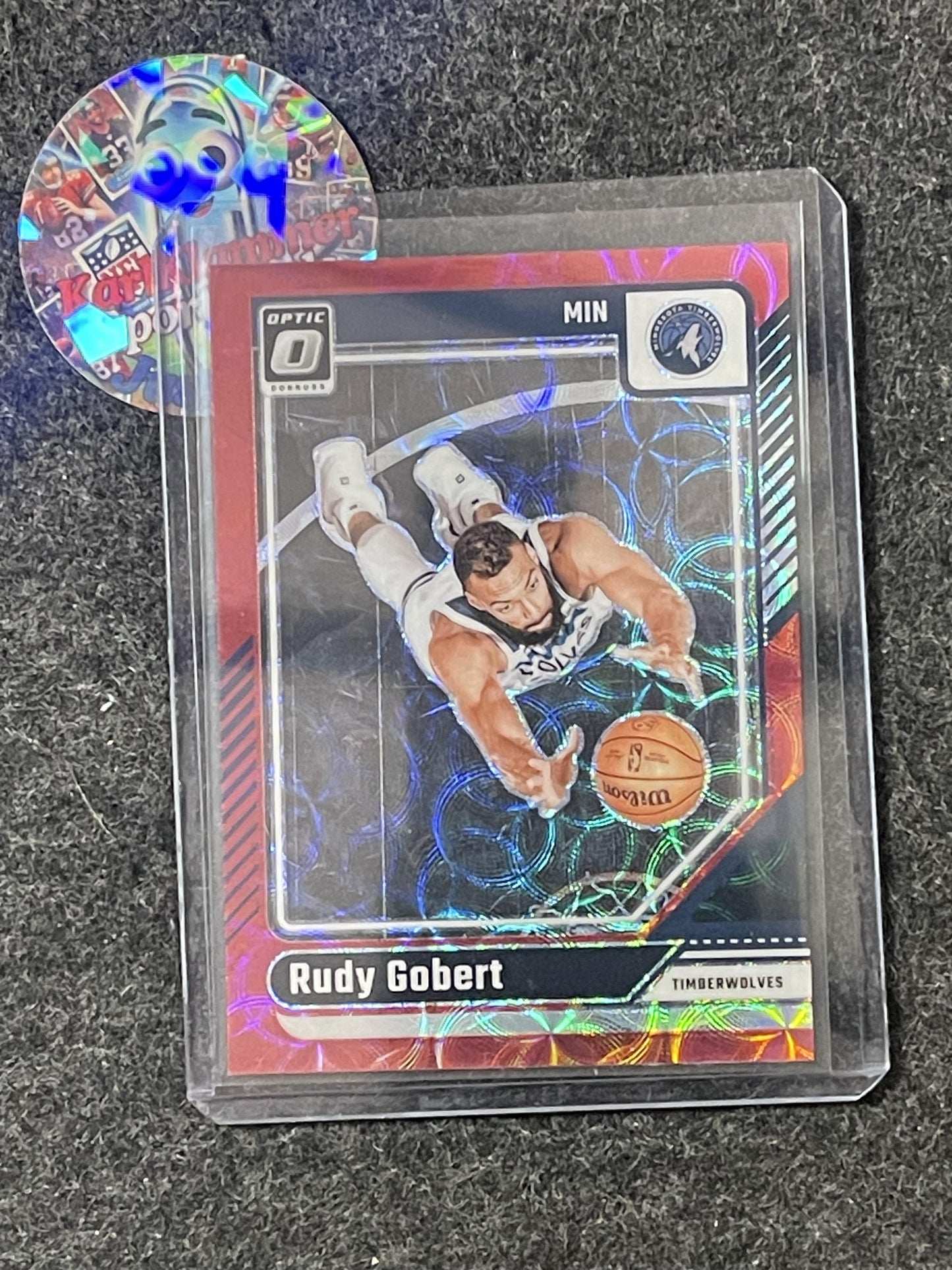 2024-25 Donruss Optic #222 Rudy Gobert Red International Minnesota Timberwolves SN