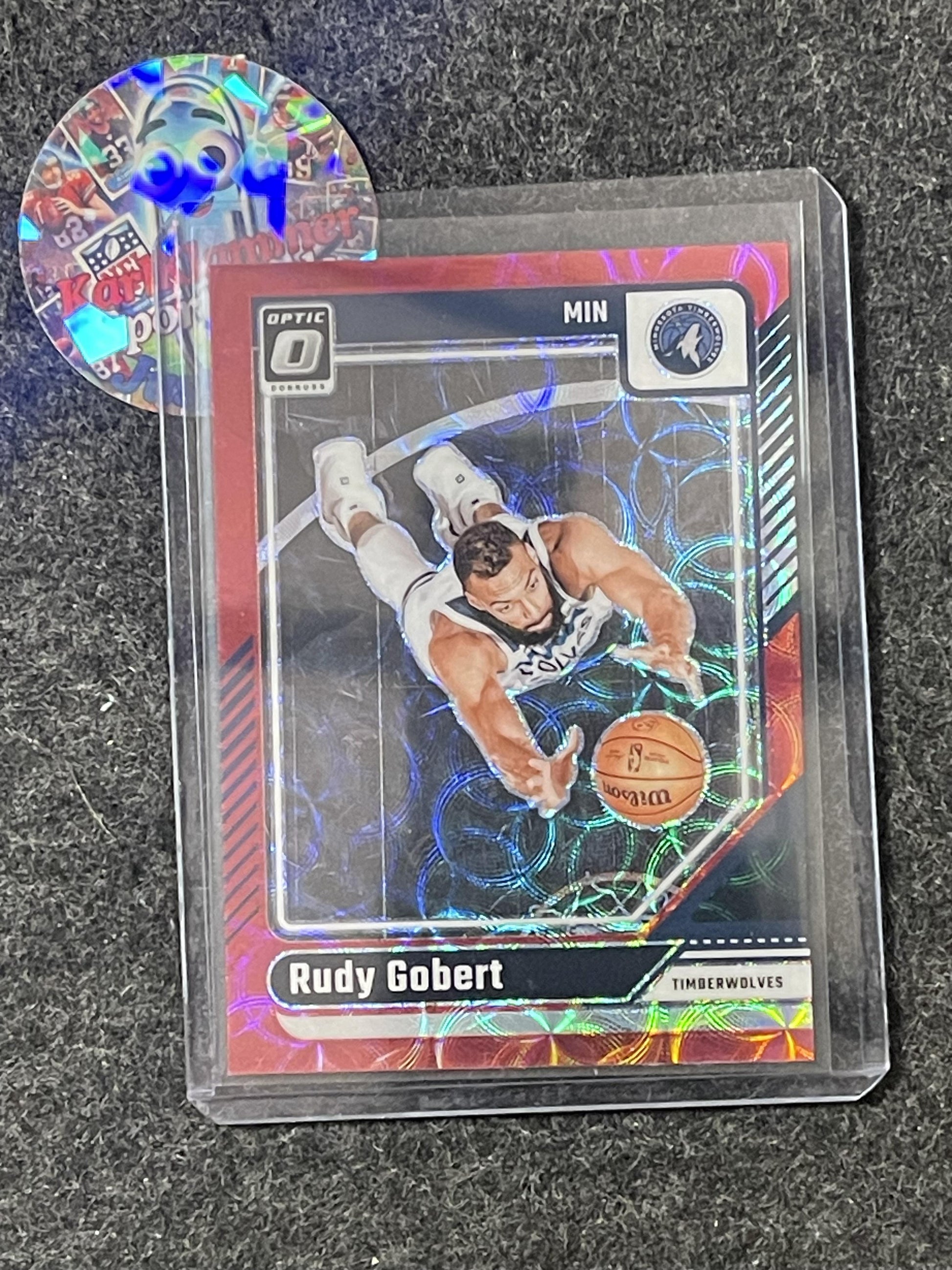 2024-25 Donruss Optic #222 Rudy Gobert Red International Minnesota Timberwolves SN