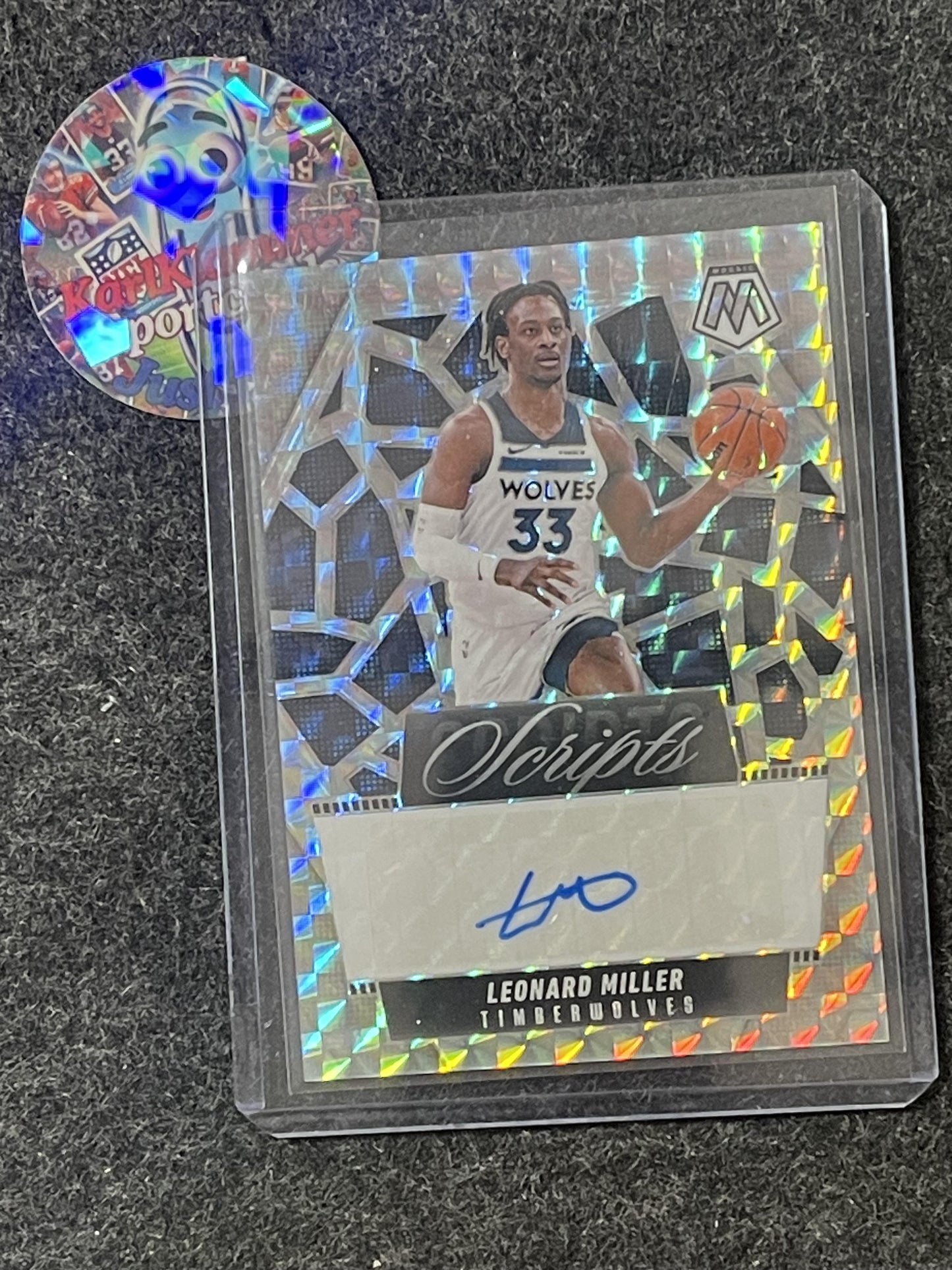 2024-25 Panini Mosaic #MS-LMM Leonard Miller Scripts Minnesota Timberwolves AU
