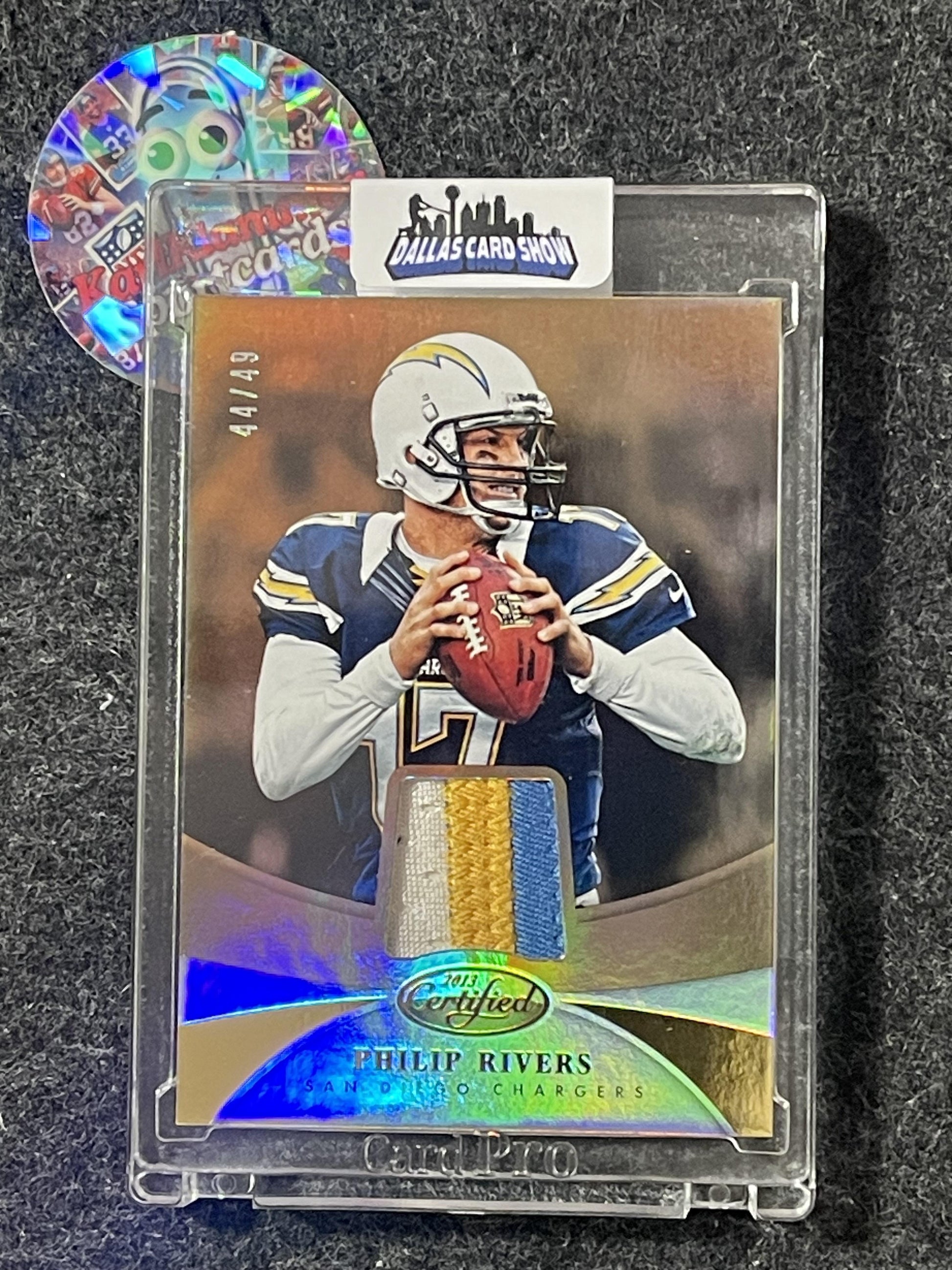 2013 Panini Certified #73 Philip Rivers Mirror Gold Materials #/49 San Diego Chargers SN,MEM
