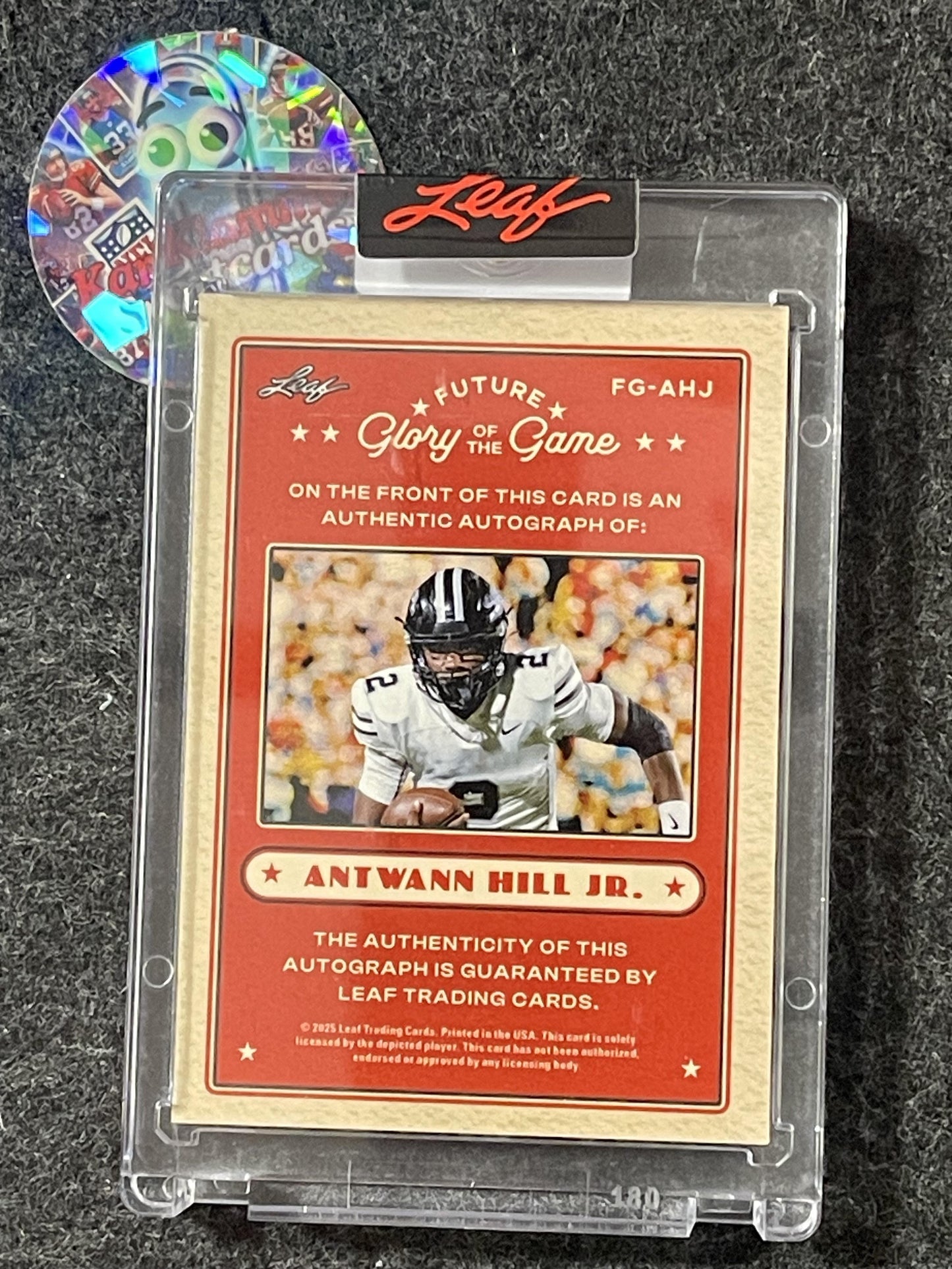 2025 Leaf Glory of the Game - Future Glory Holo Silver #FG-AHJ Antwann Hill Jr. #/99 SN,AU
