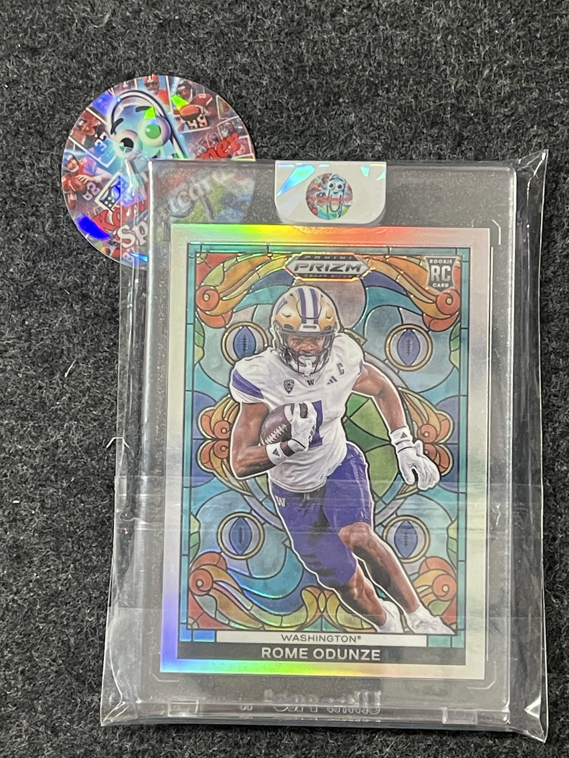 2024 Panini Prizm Draft Picks #SG-ROE Rome Odunze Stained Glass Washington Huskies