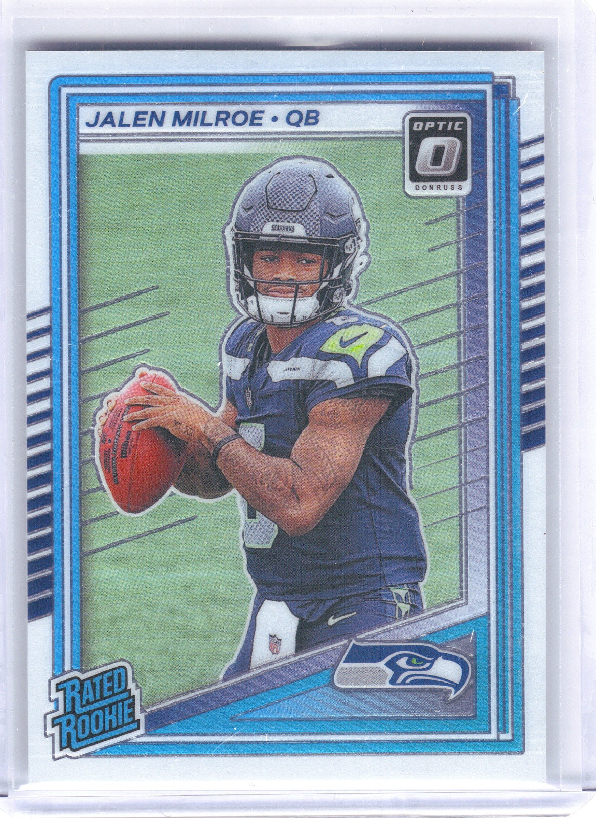 Jalen Milroe Seattle Seahawks 2025 Donruss Optic #253 RC