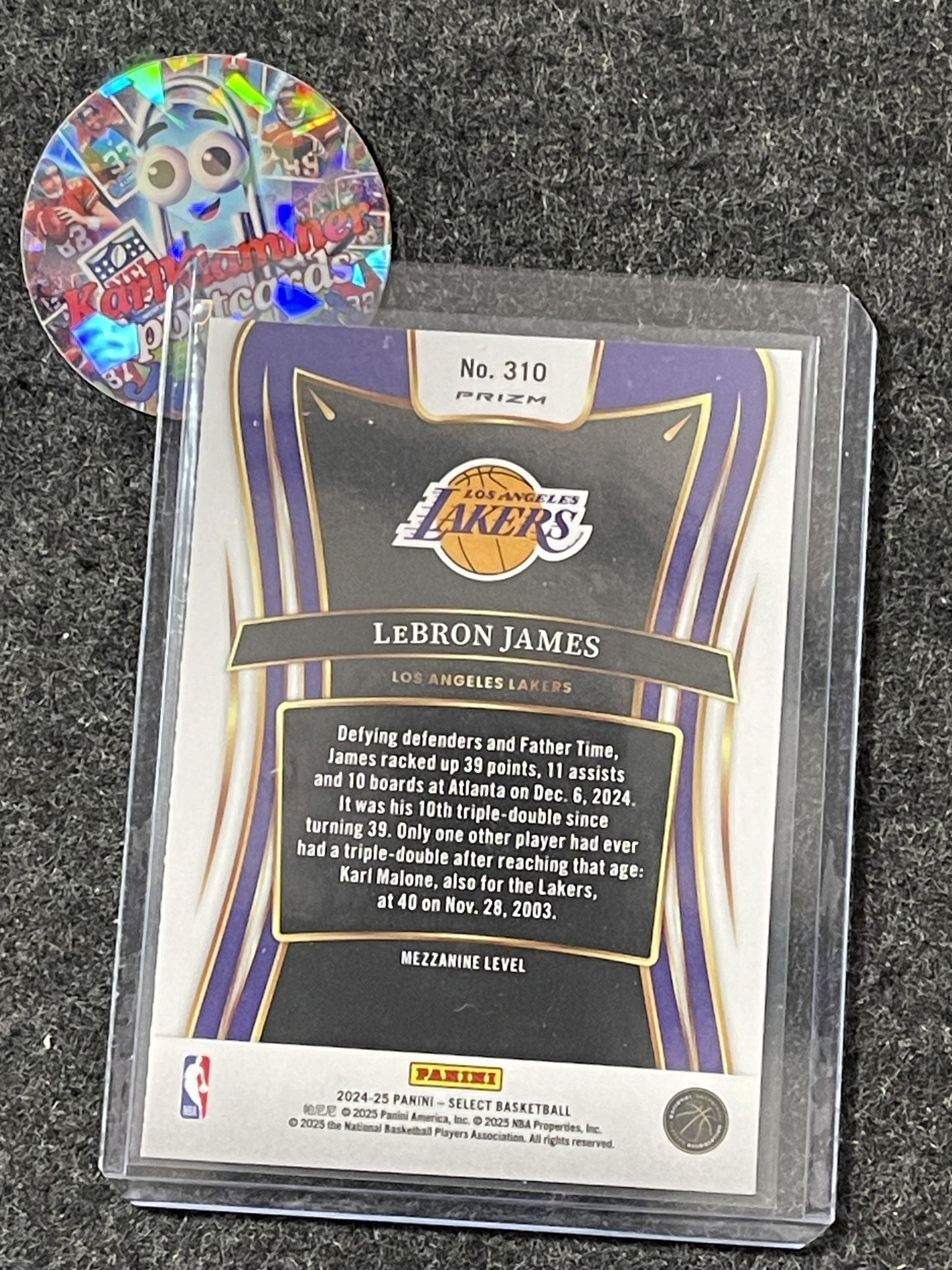 2024-25 Panini Select #310 LeBron James Green Stars Prizm Los Angeles Lakers