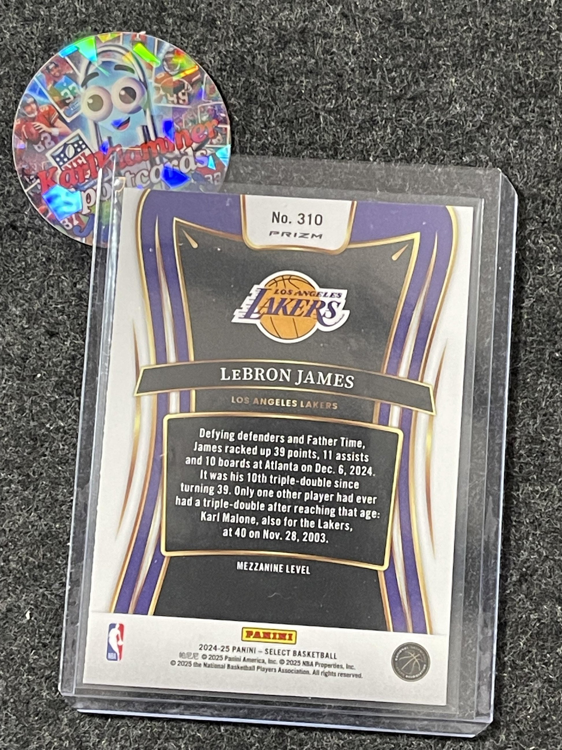 2024-25 Panini Select #310 LeBron James Green Stars Prizm Los Angeles Lakers