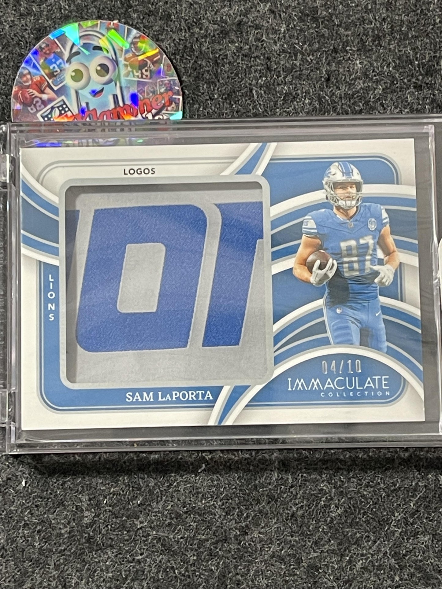 2024 Panini Immaculate Collection #IL-SLA Sam LaPorta Immaculate Logos #/10 Detroit Lions SN,MEM