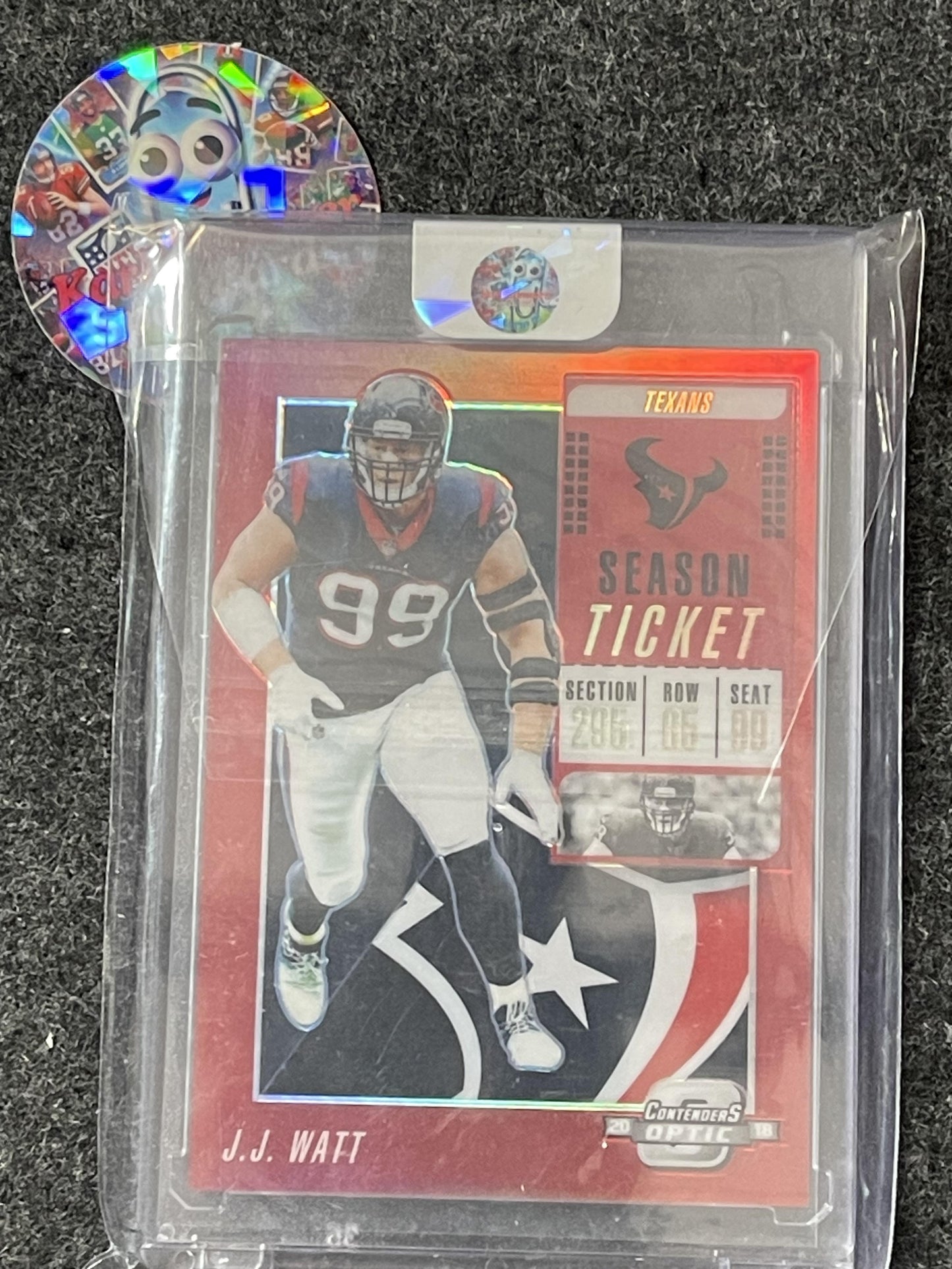 2018 Panini Contenders Optic #57 J.J. Watt Red #/199 Houston Texans SN