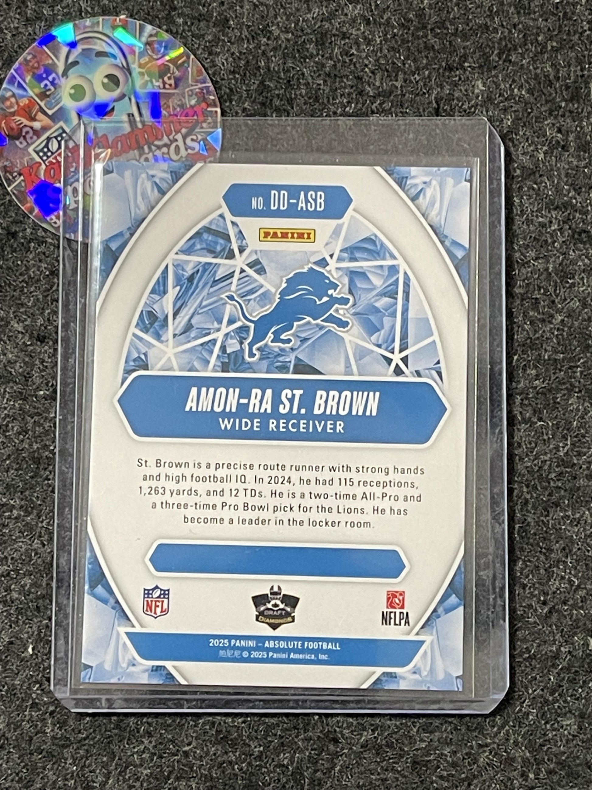 2025 Panini Absolute #DD-ASB Amon-Ra St. Brown Draft Diamonds Detroit Lions