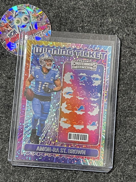 2024 Panini Contenders #13 Amon-Ra St. Brown Winning Ticket Detroit Lions
