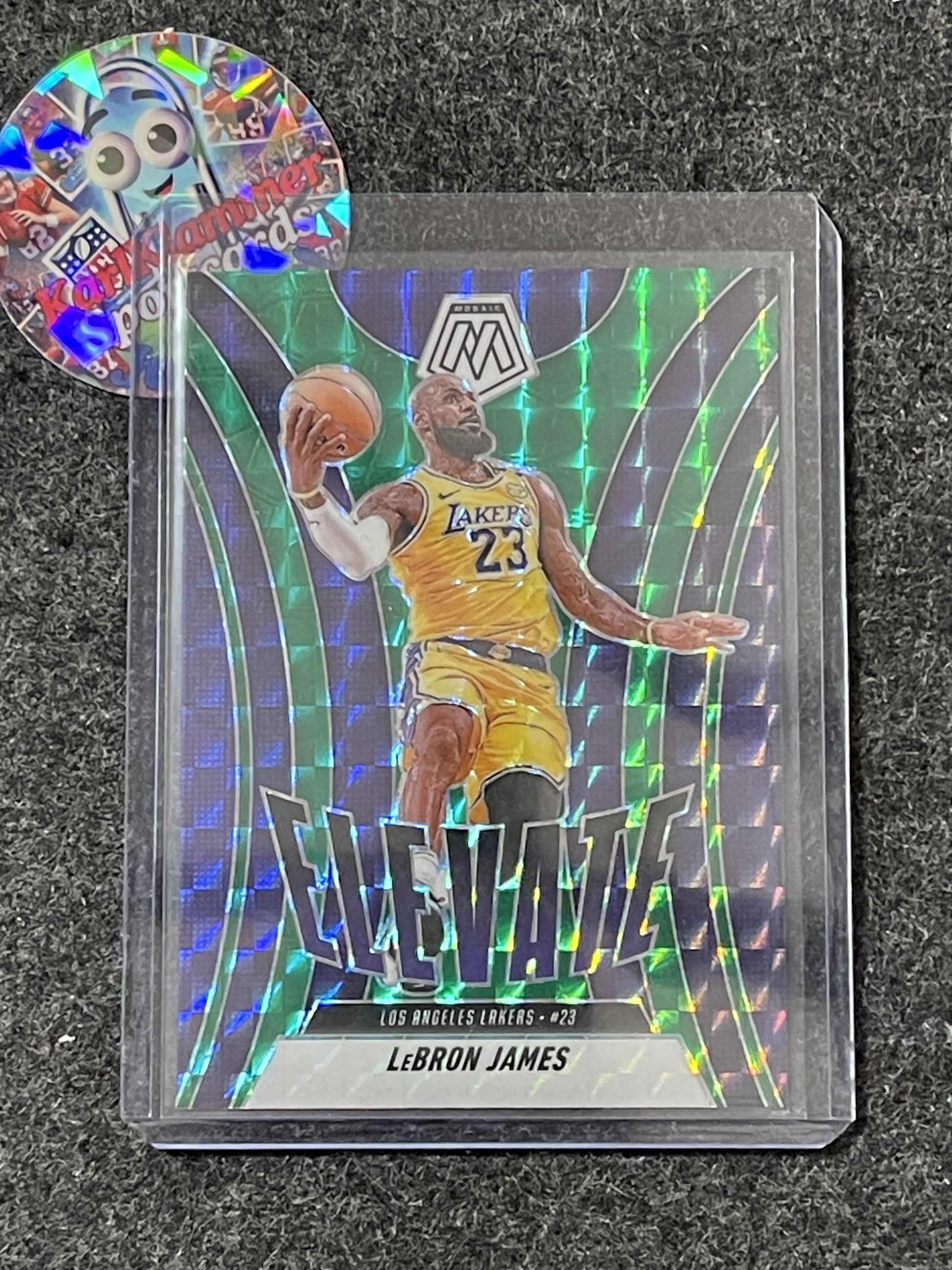 2024-25 Panini Mosaic #13 LeBron James Elevate Mosaic Green Los Angeles Lakers