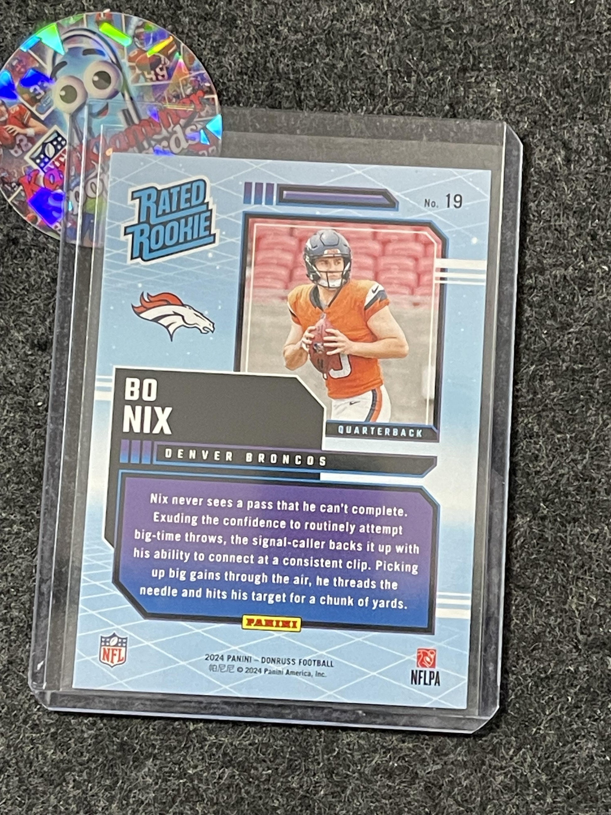 2024 Donruss #19 Bo Nix Rated Rookies Retro Denver Broncos