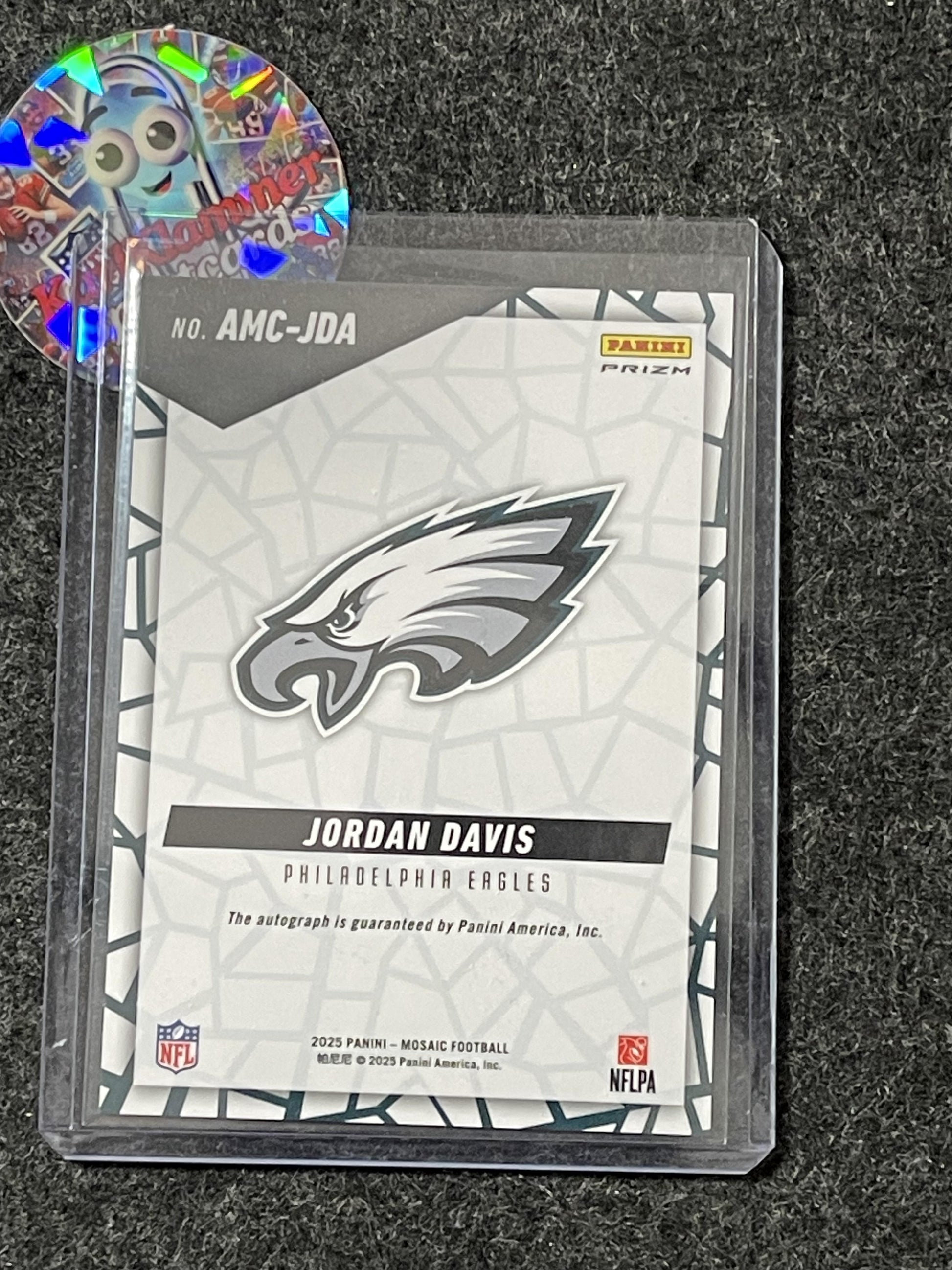 2025 Panini Mosaic #AMC-JDA Jordan Davis Autographs Mosaic Choice Fusion Red and Yellow New Orleans Saints AU